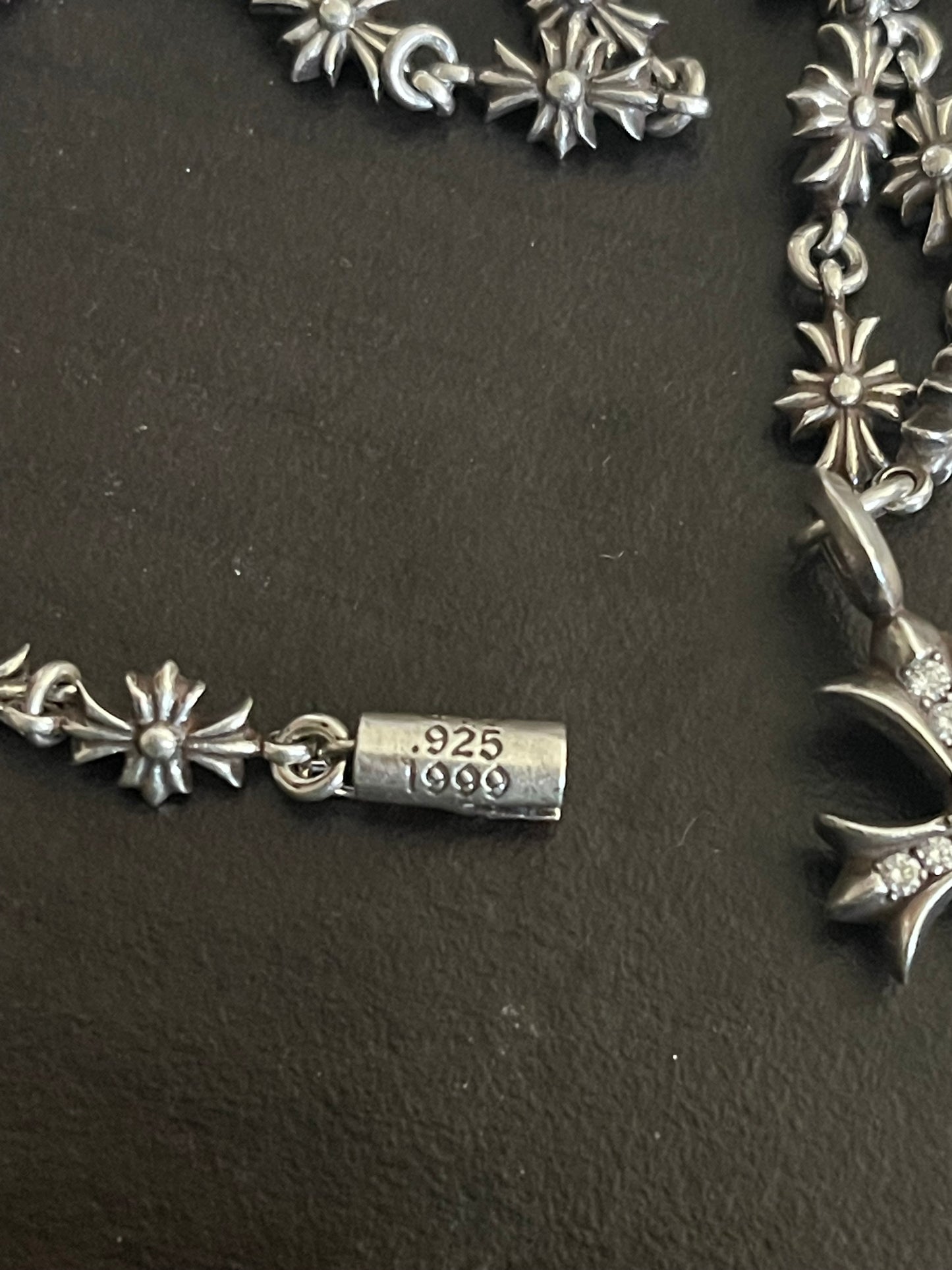 Chrome hearts Tiny E with Tiny Diamond Cross