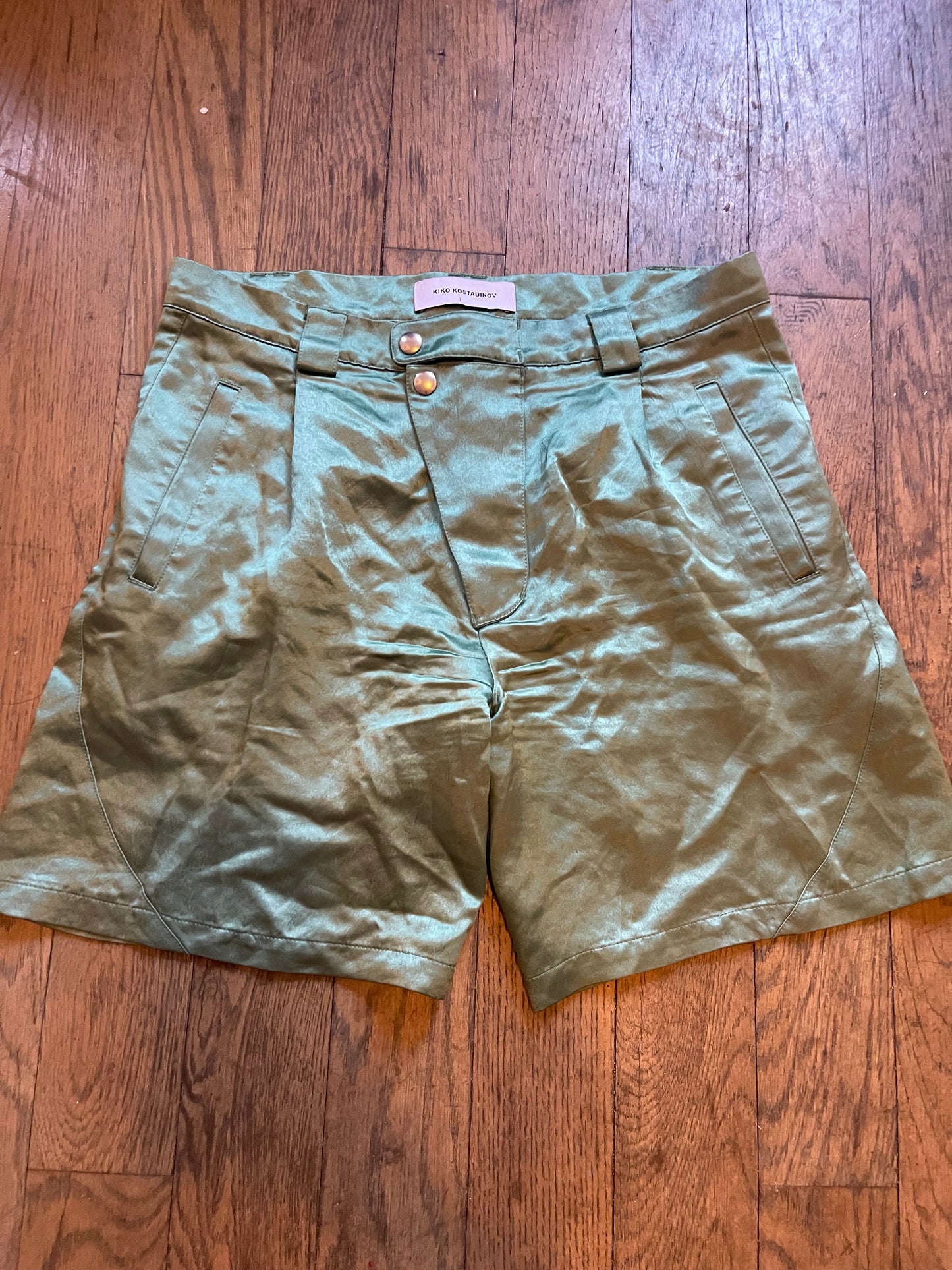 Kiko kostadinov tulcea satin shorts