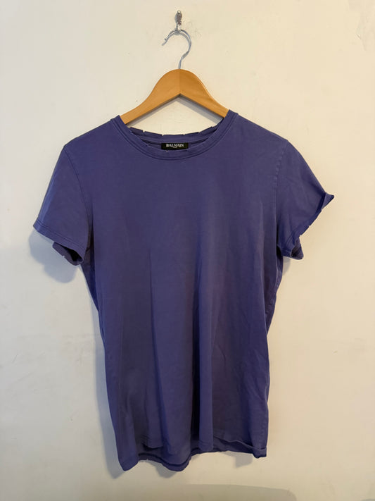Balmain distressed 2015 t shirt size M purple