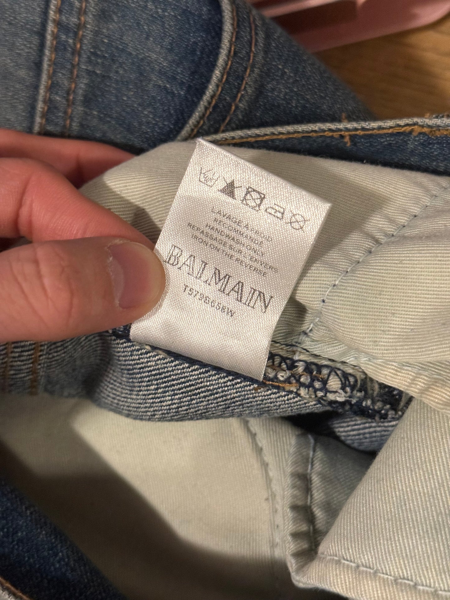 Balmain SS12 mud denim pants