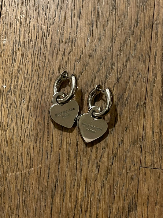 Balenciaga heart hoop earring