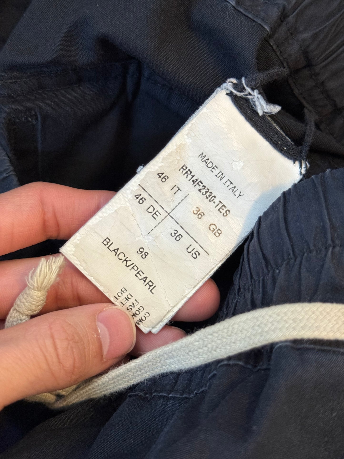 Rick Owens AW14 moody stripe shorts