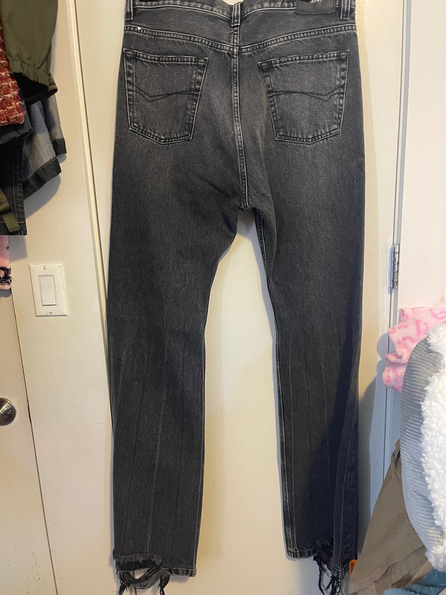 Balenciaga lost tape flared washed denim jeans