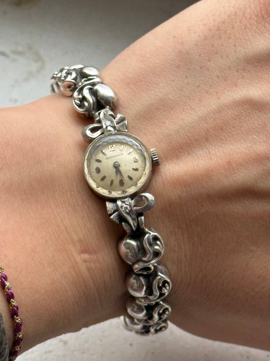 Chrome hearts custom heart motif band watch longines bracelet