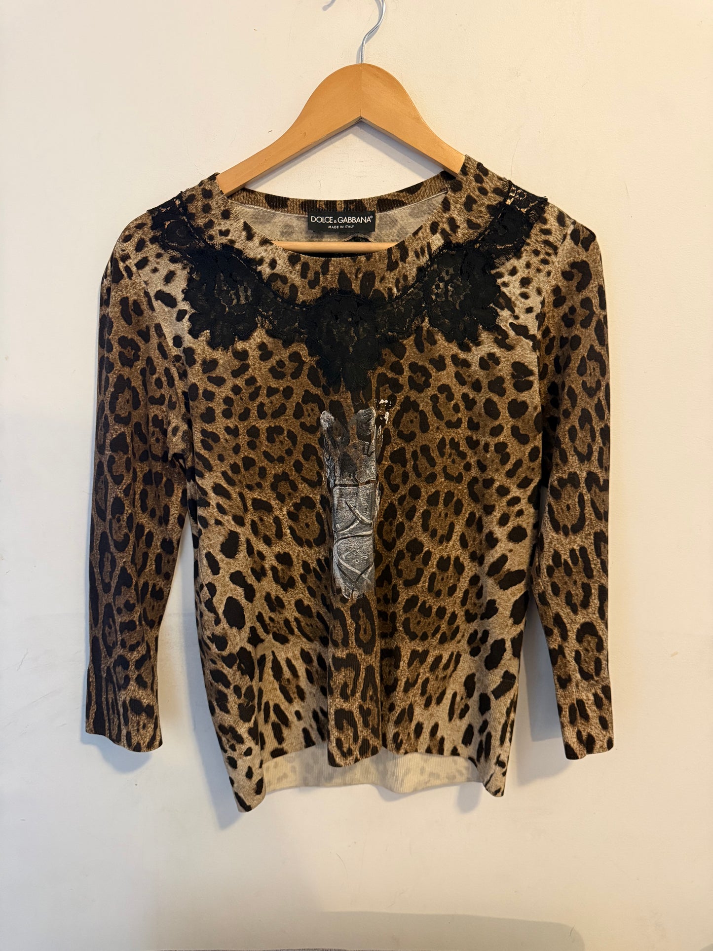 Dolce Gabbana leopard printed sweater