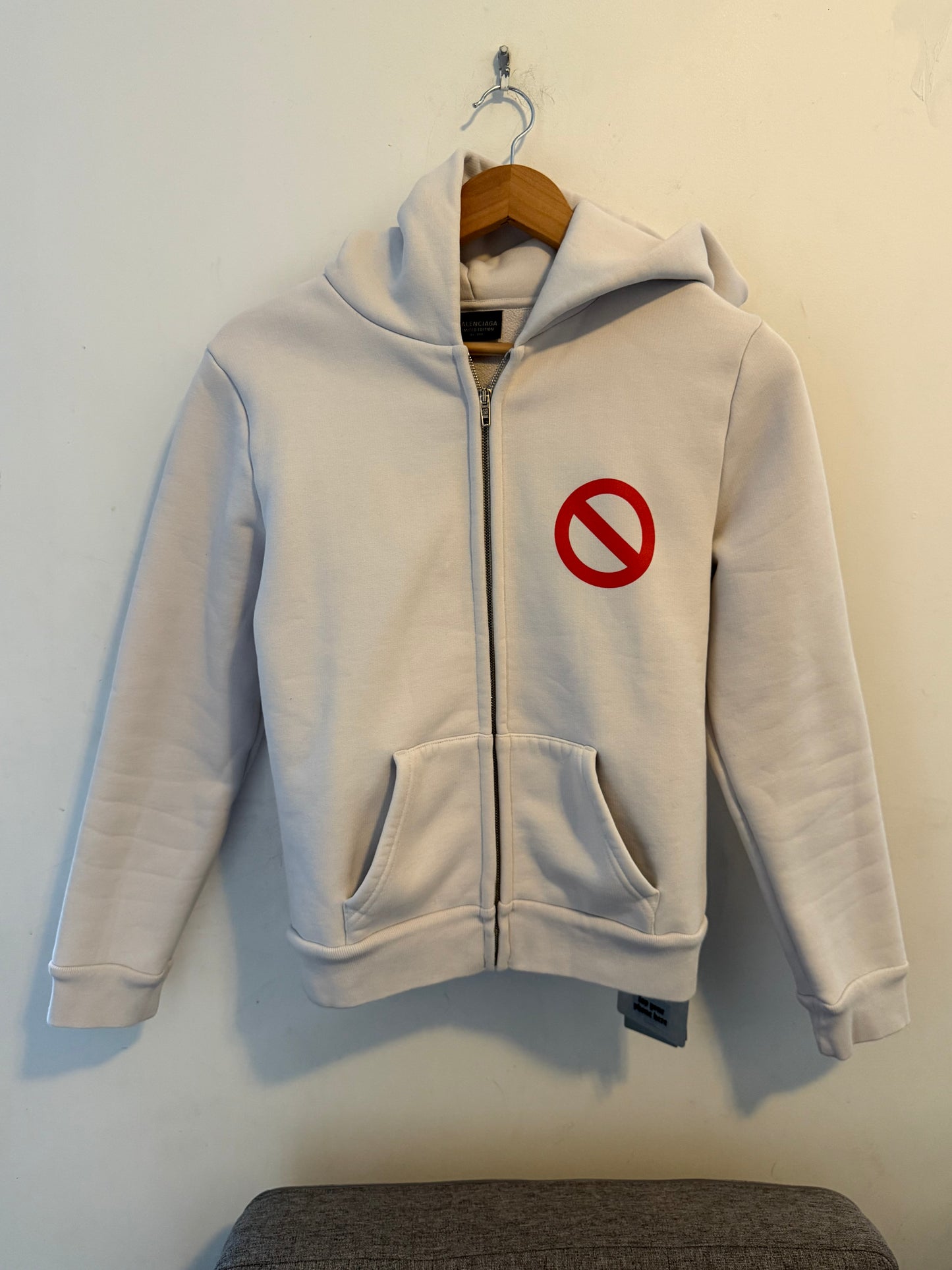 Balenciaga compacted shrunken BFRND merch hoodie sz L