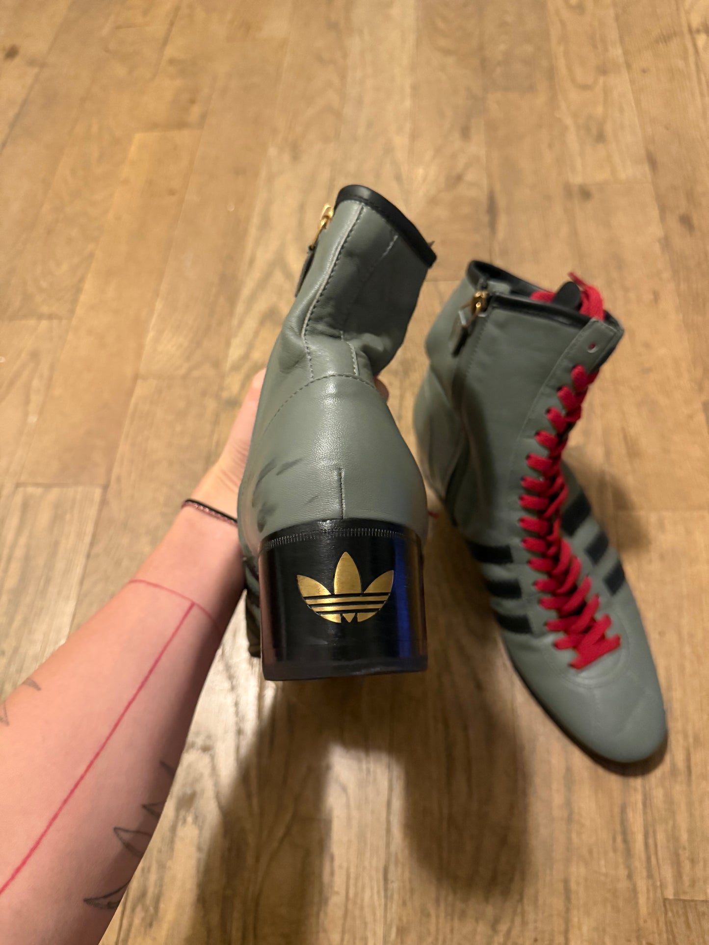 Gucci Adidas Heel boots