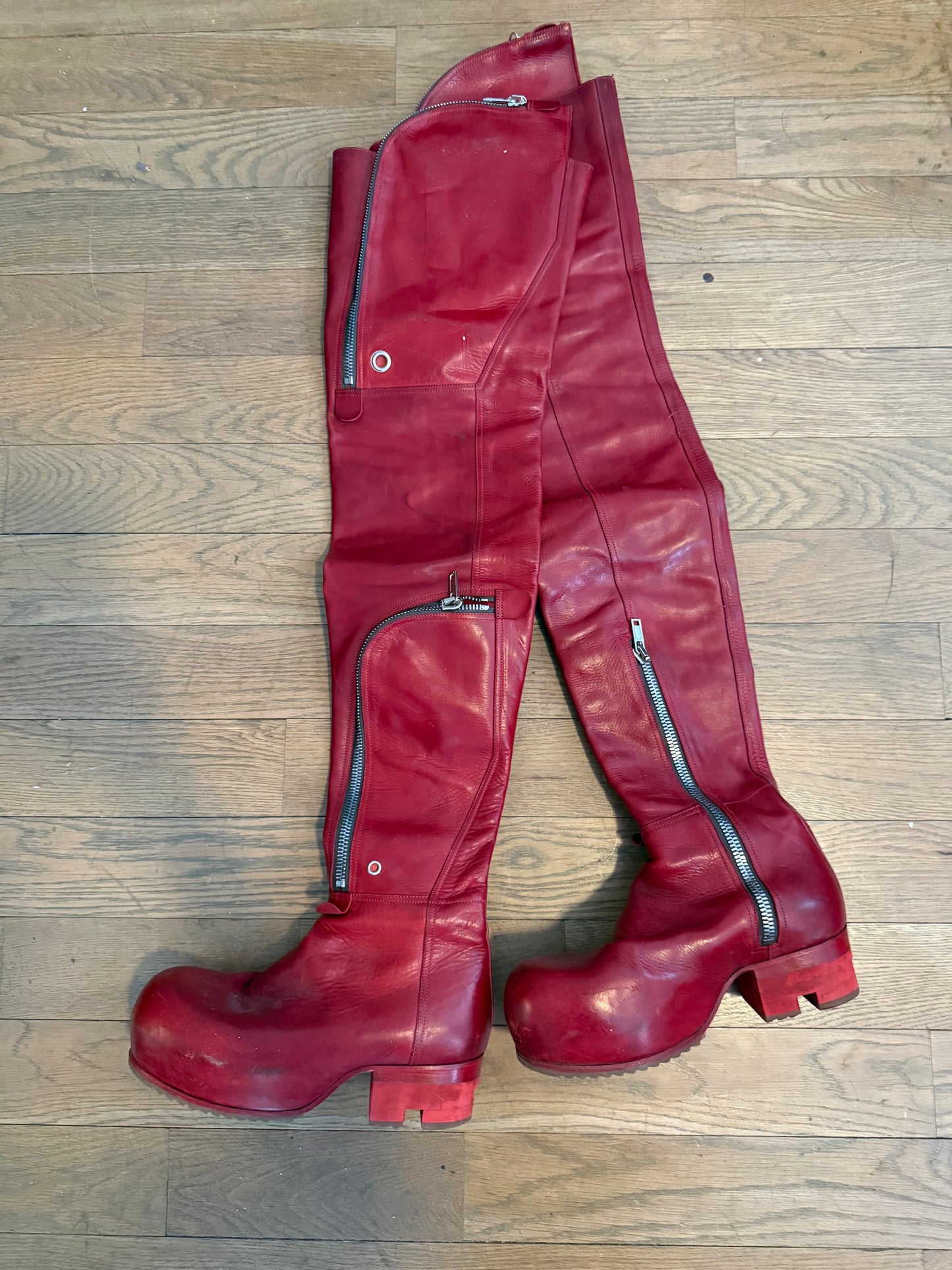Rick Owens AW22 gethsmane ballast thigh high boots