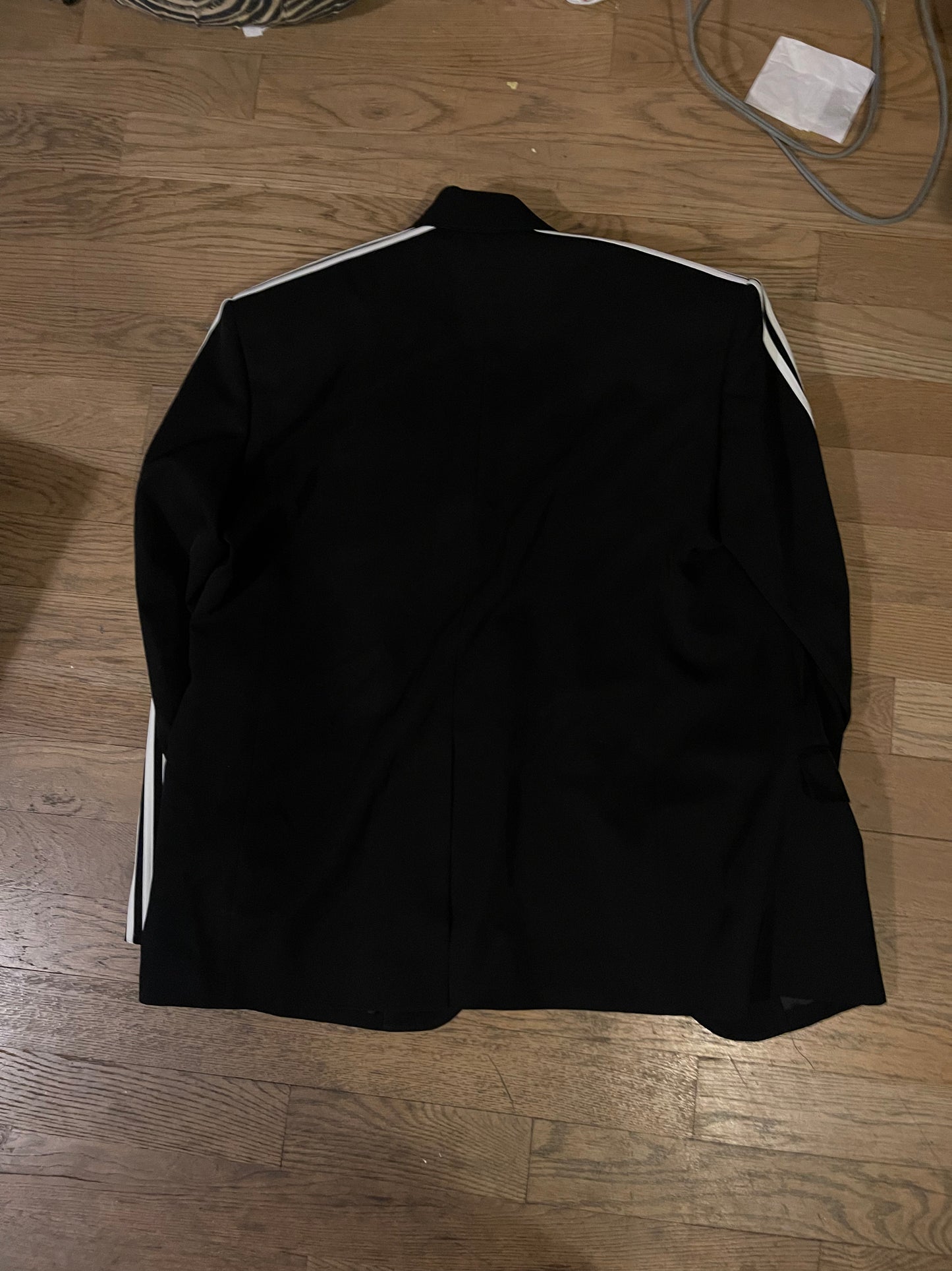 Balenciaga Adidas Wool Twill oversized shoulder padded Blazer