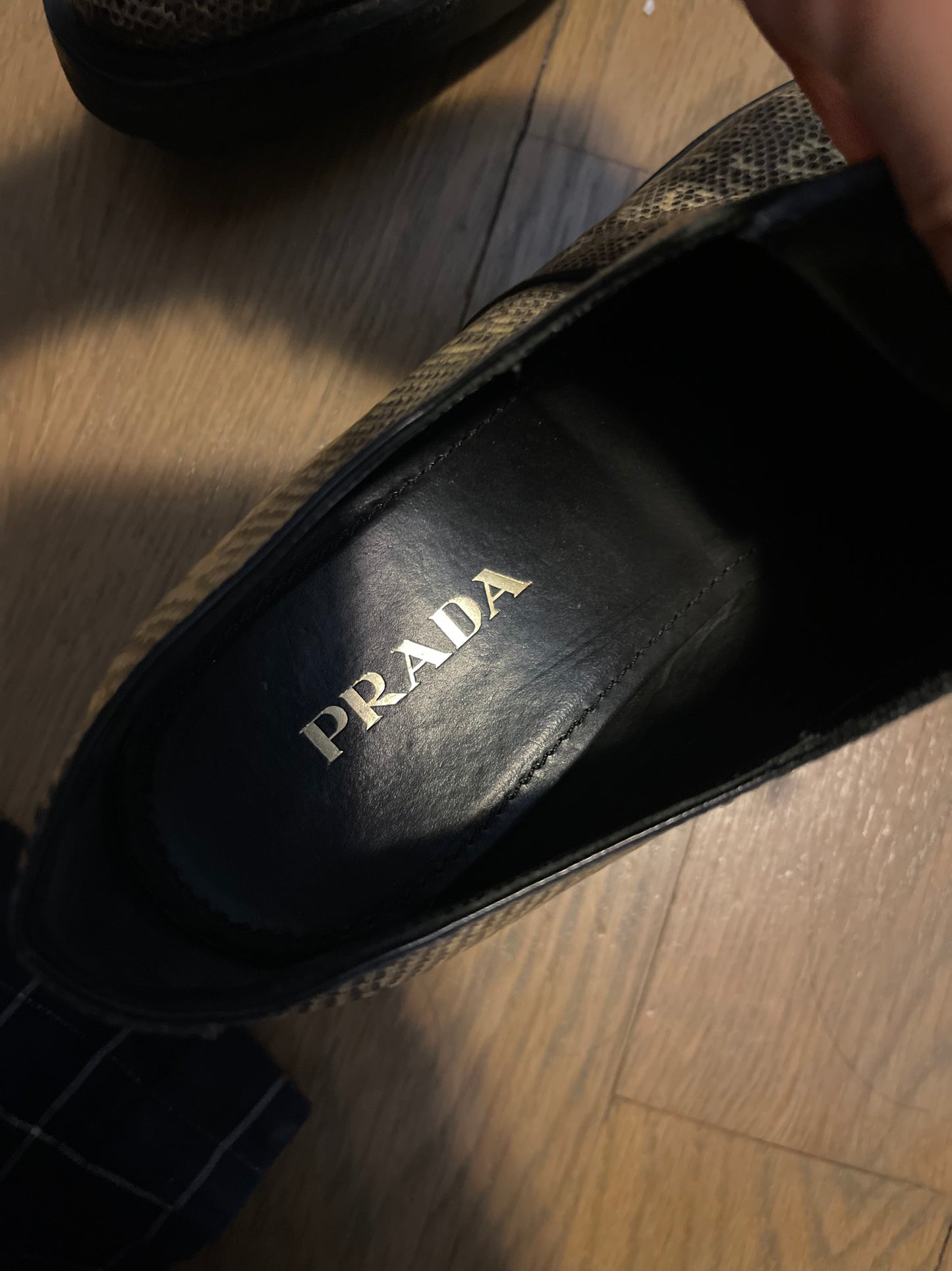 Prada aw13 snakeskin derby