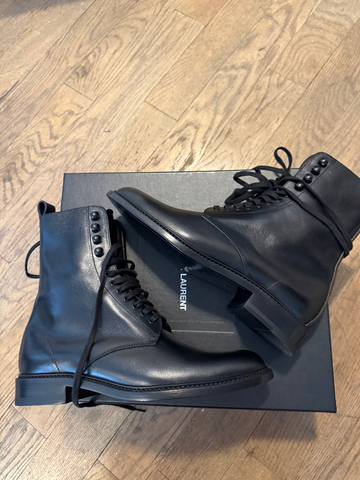 Saint Laurent Paris stalker army boot