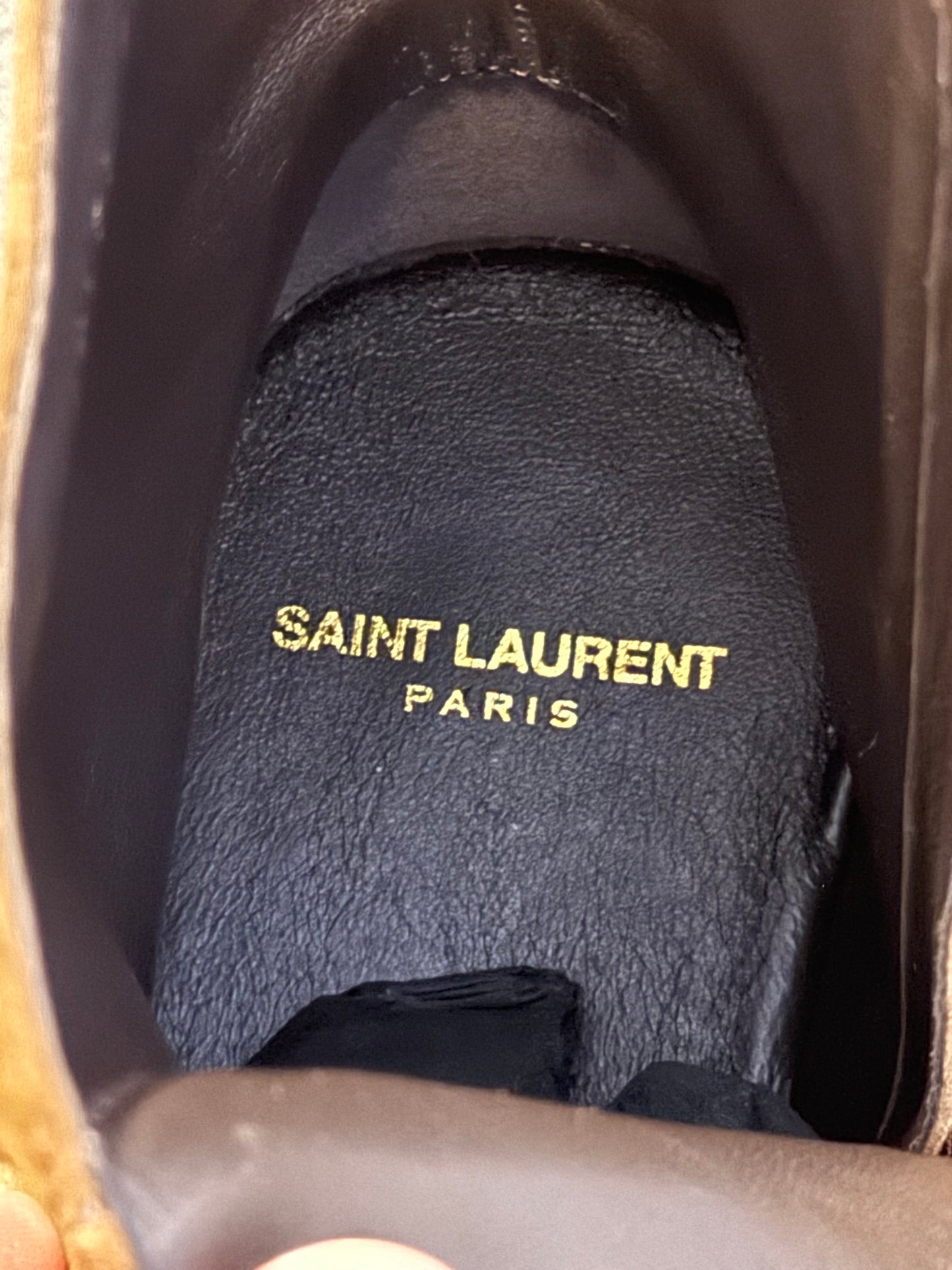 Saint Laurent 40MM Wyatt suede brown boots