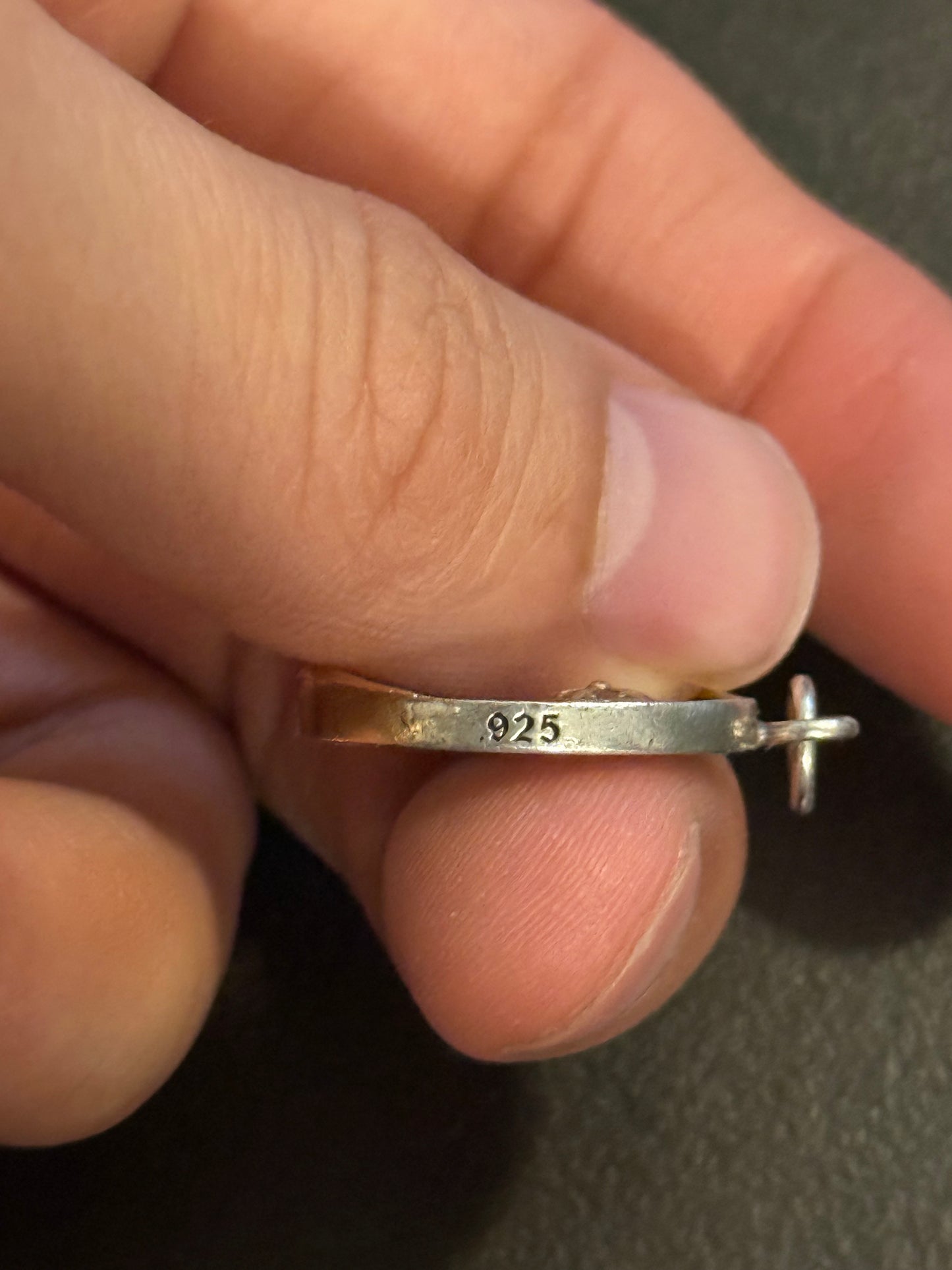 Chrome hearts 22k & silver crescent moon pendant