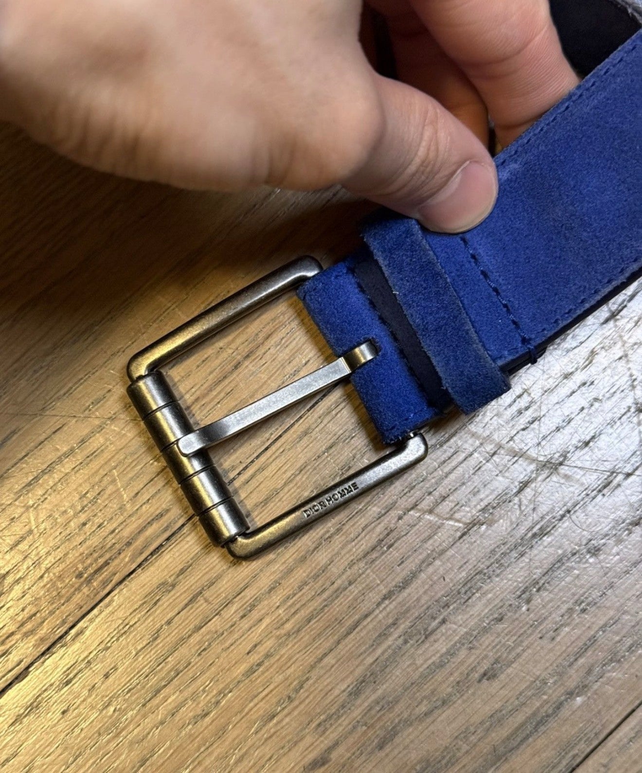 Dior Homme suede belt