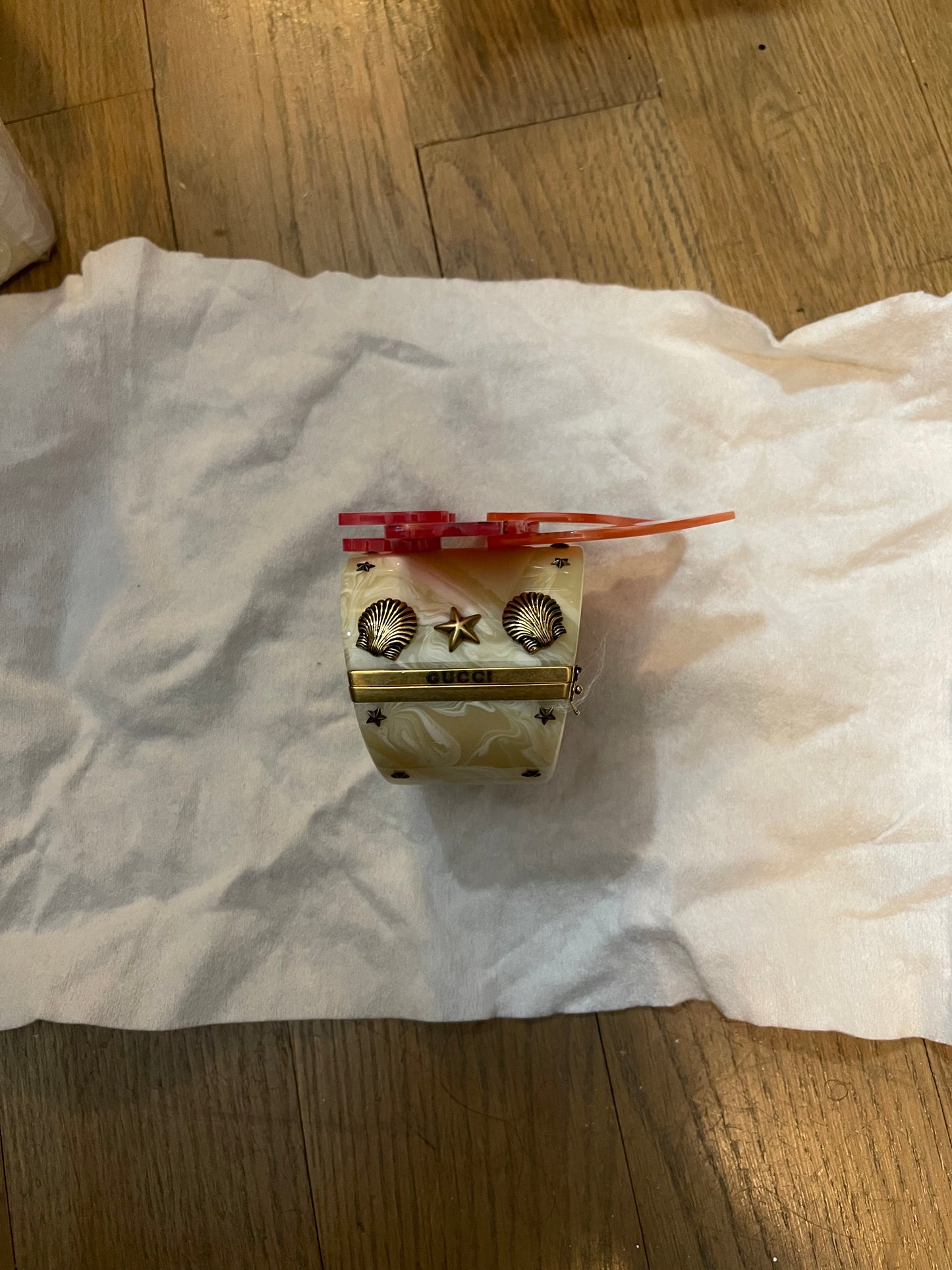 Gucci Alessandro Michele pig printed marble bracelet