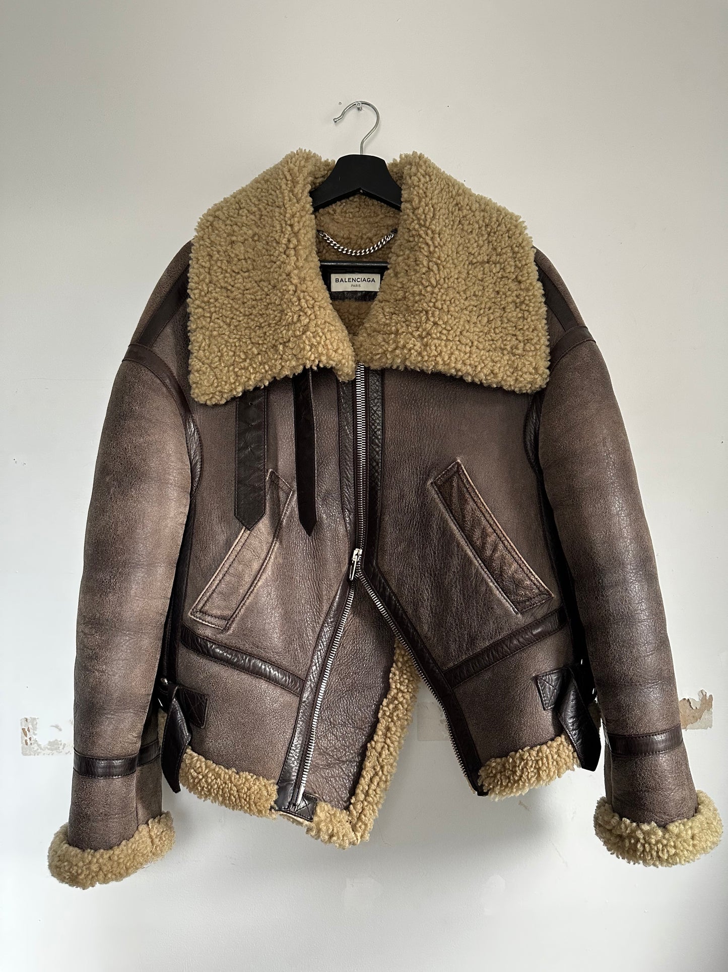 Balenciaga AW16 shearling swing jacket
