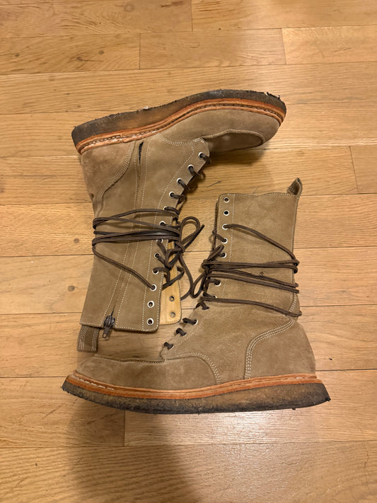 Balmain AW11 decarnin ranger tall boots suede