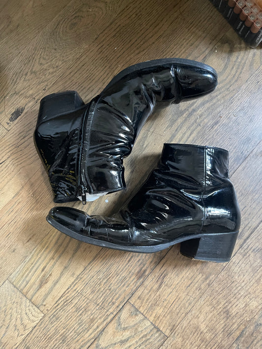 Dior Homme AW05 patent leather Cuban heel