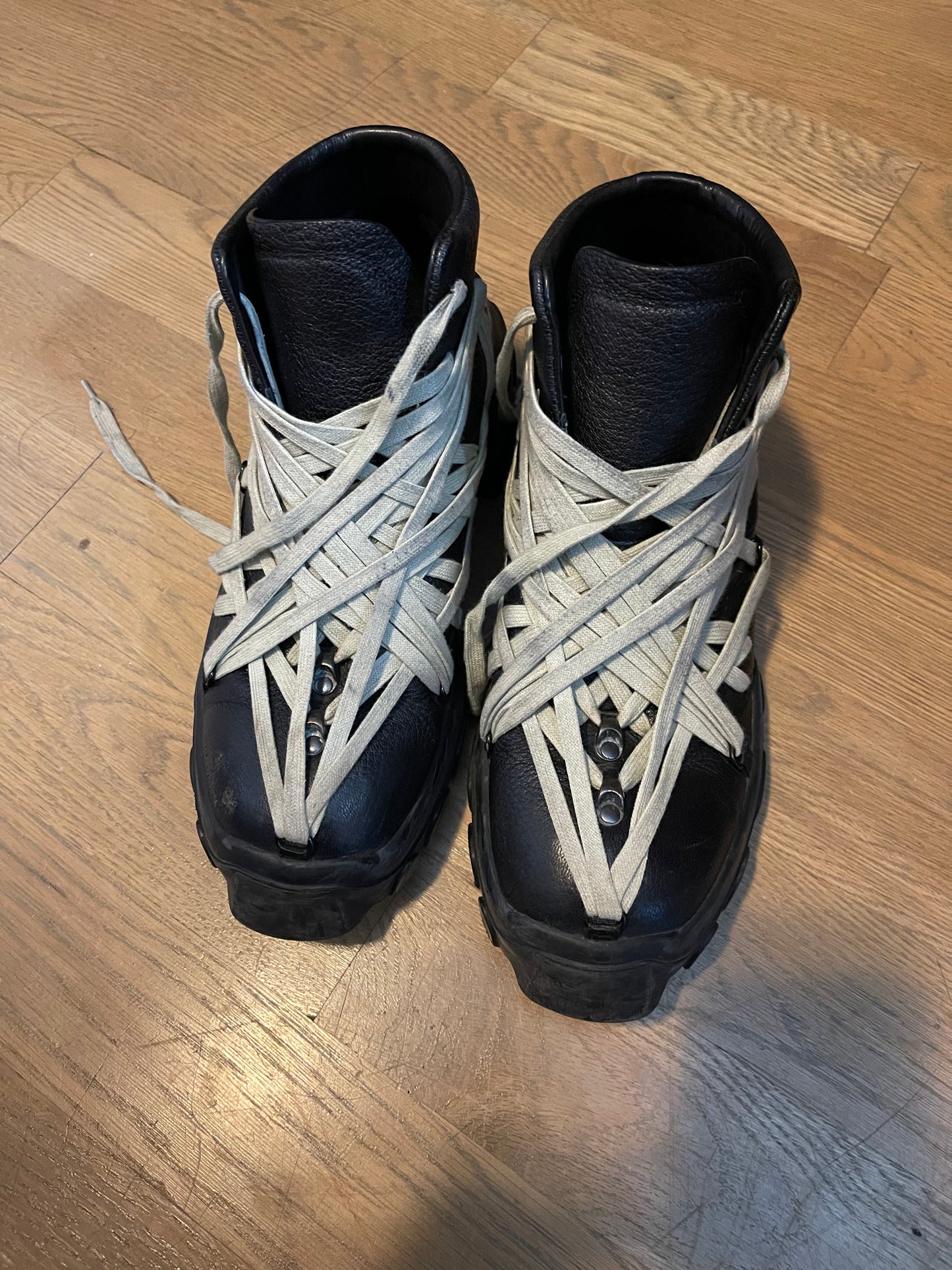 Rick Owens SS20 megalace tractor boots