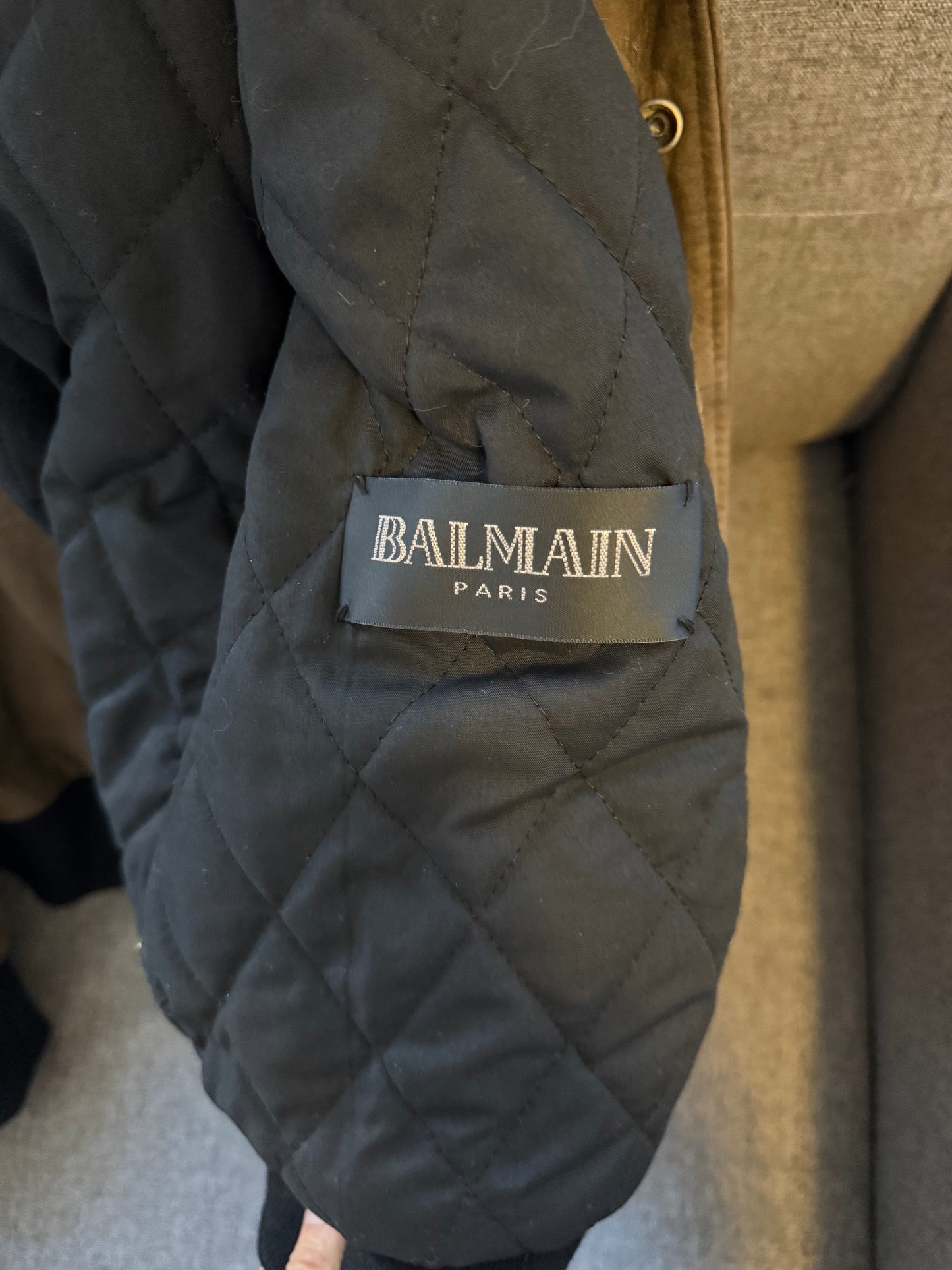 Balmain decarnin SS10 leather varsity jacket