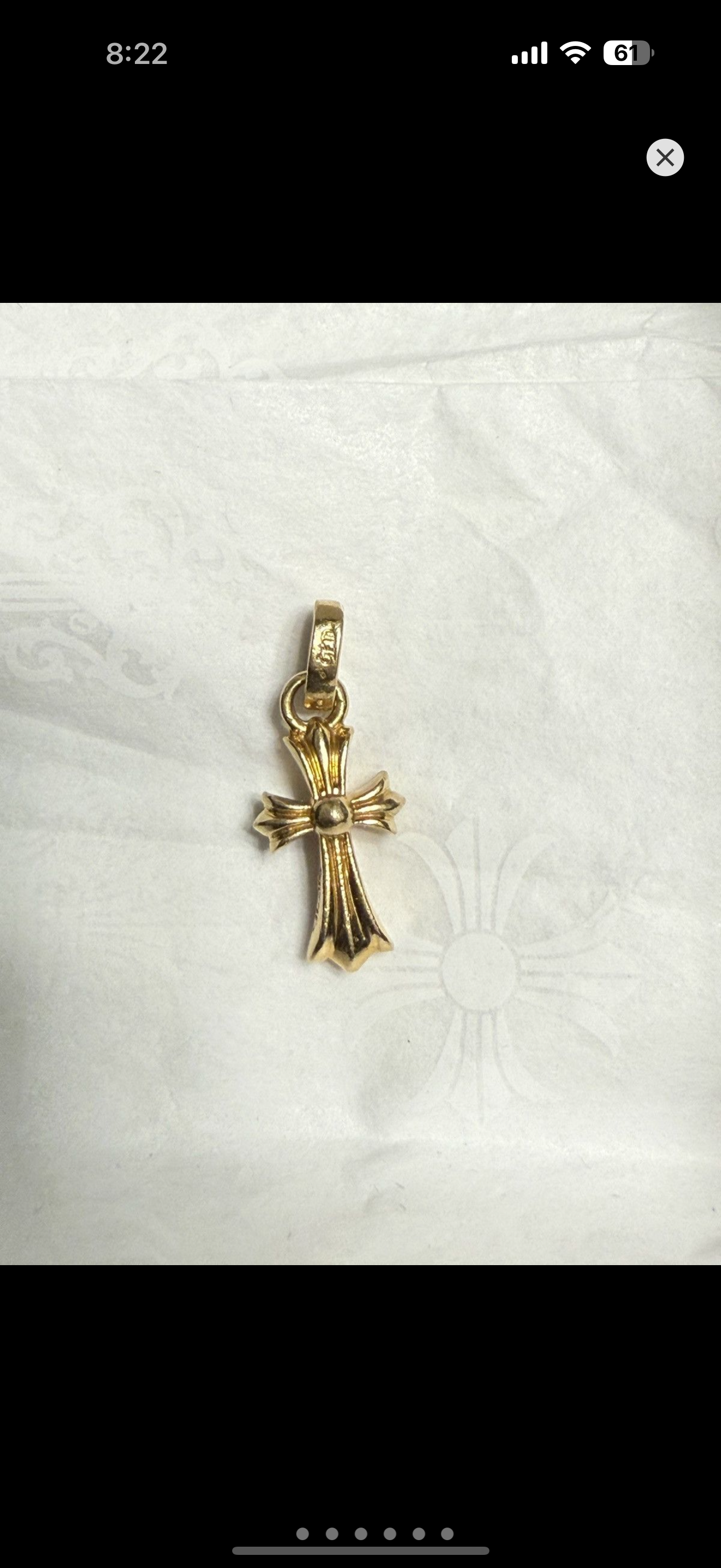 Chrome hearts baby fat pendant 22k