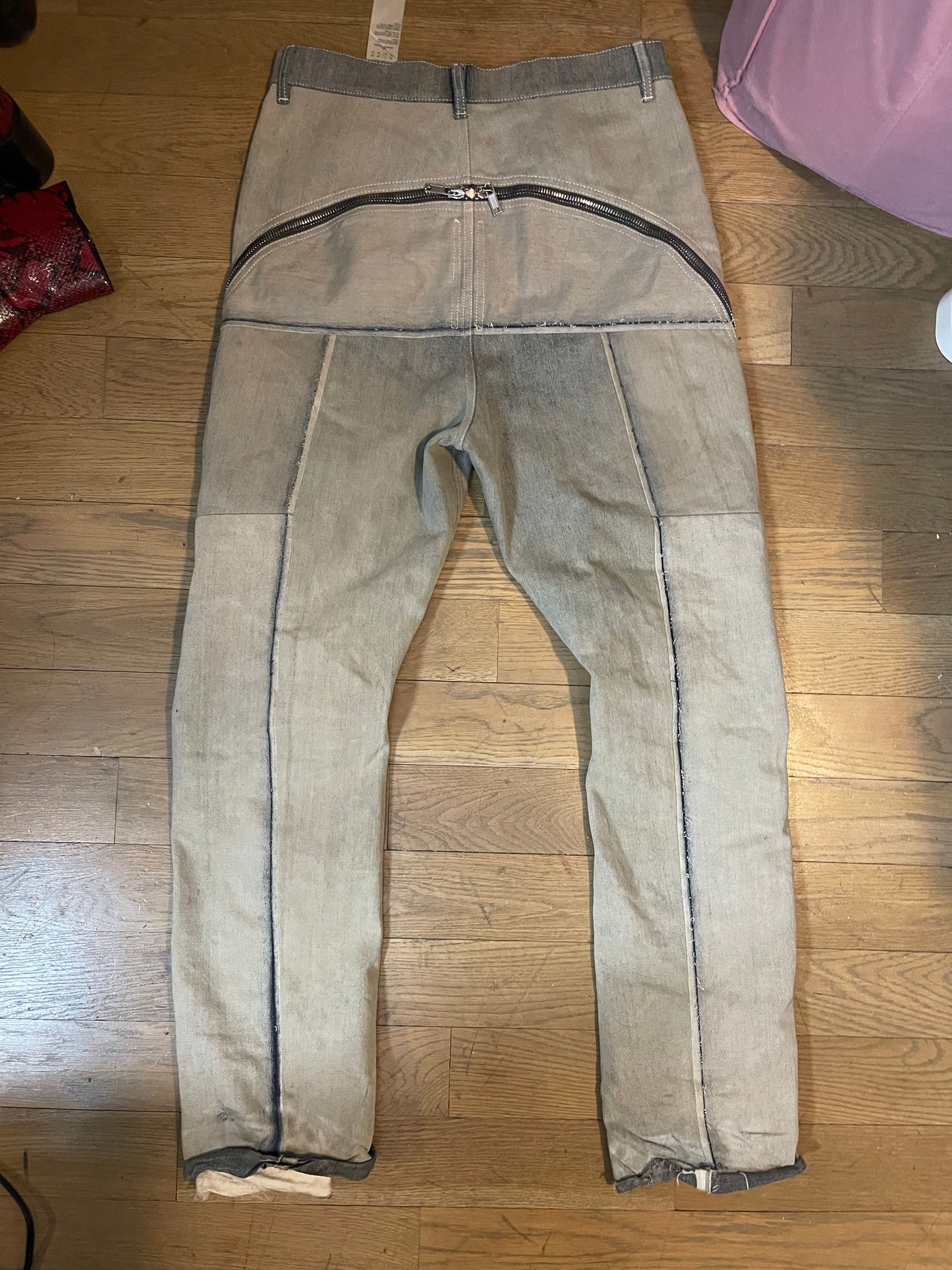 Rick Owens bolan fog machine banana cut hustler denims