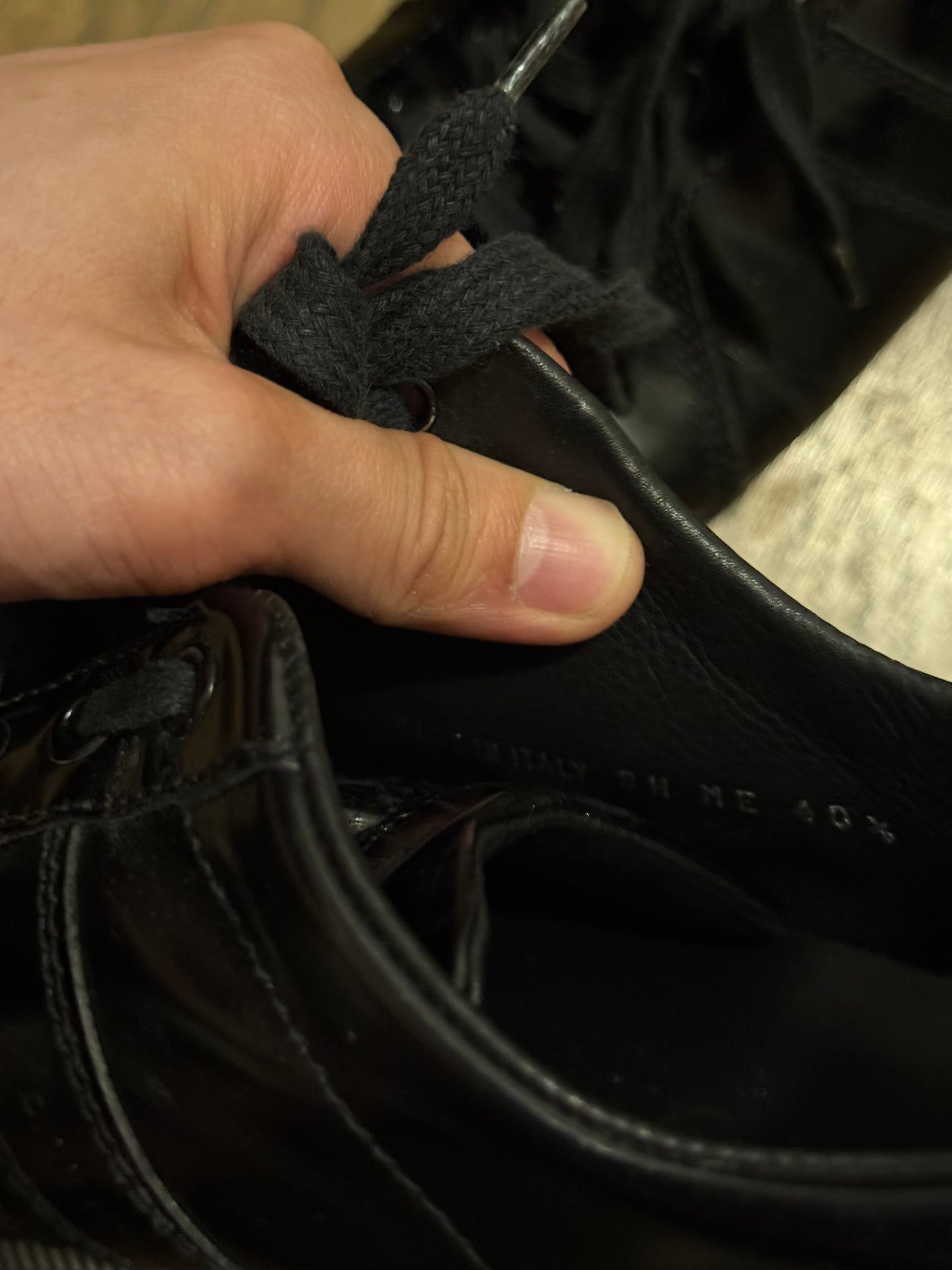 Dior Homme Kris Van Assche era patent leather sneakers size 40.5