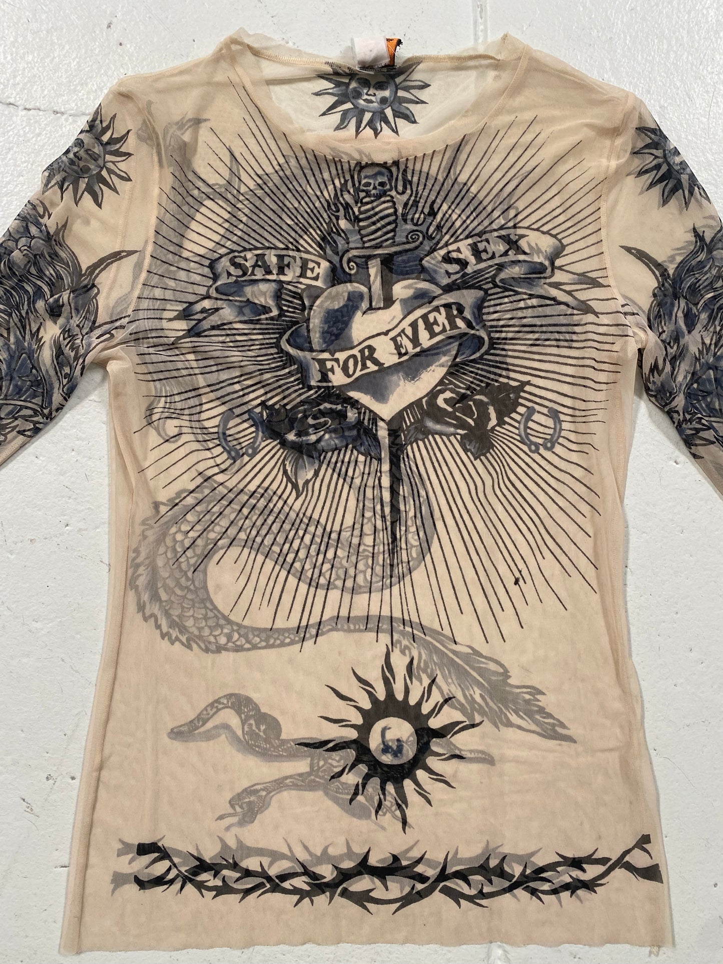 Jean Paul Gaultier SS96 long sleeve safe sex