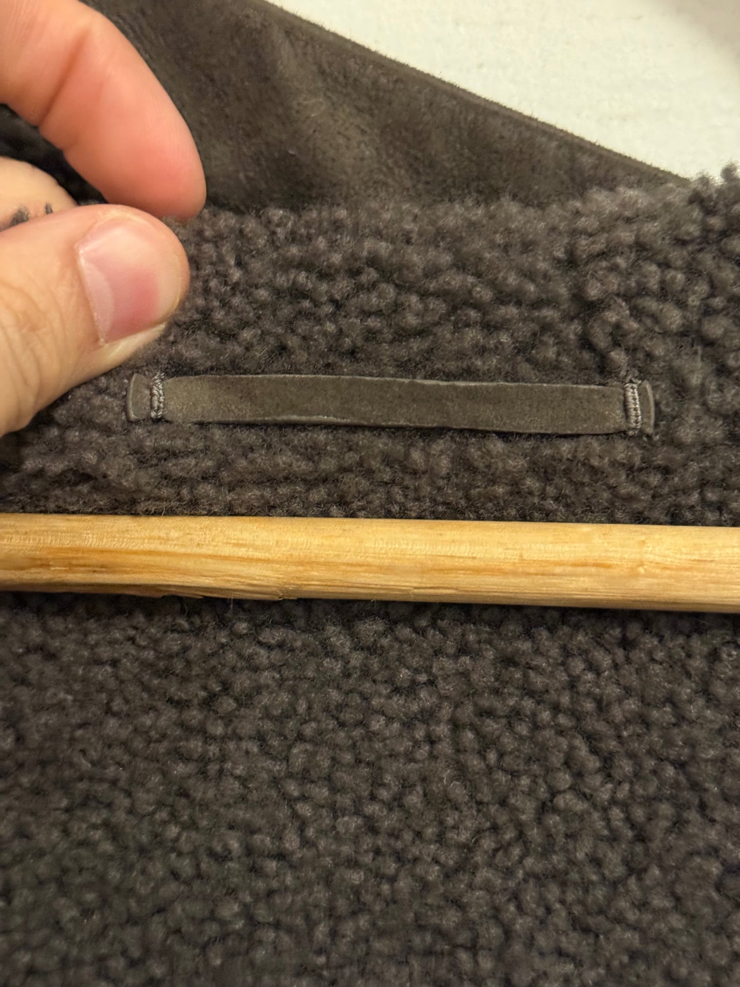 Berluti mockneck nubuck shearling jacket