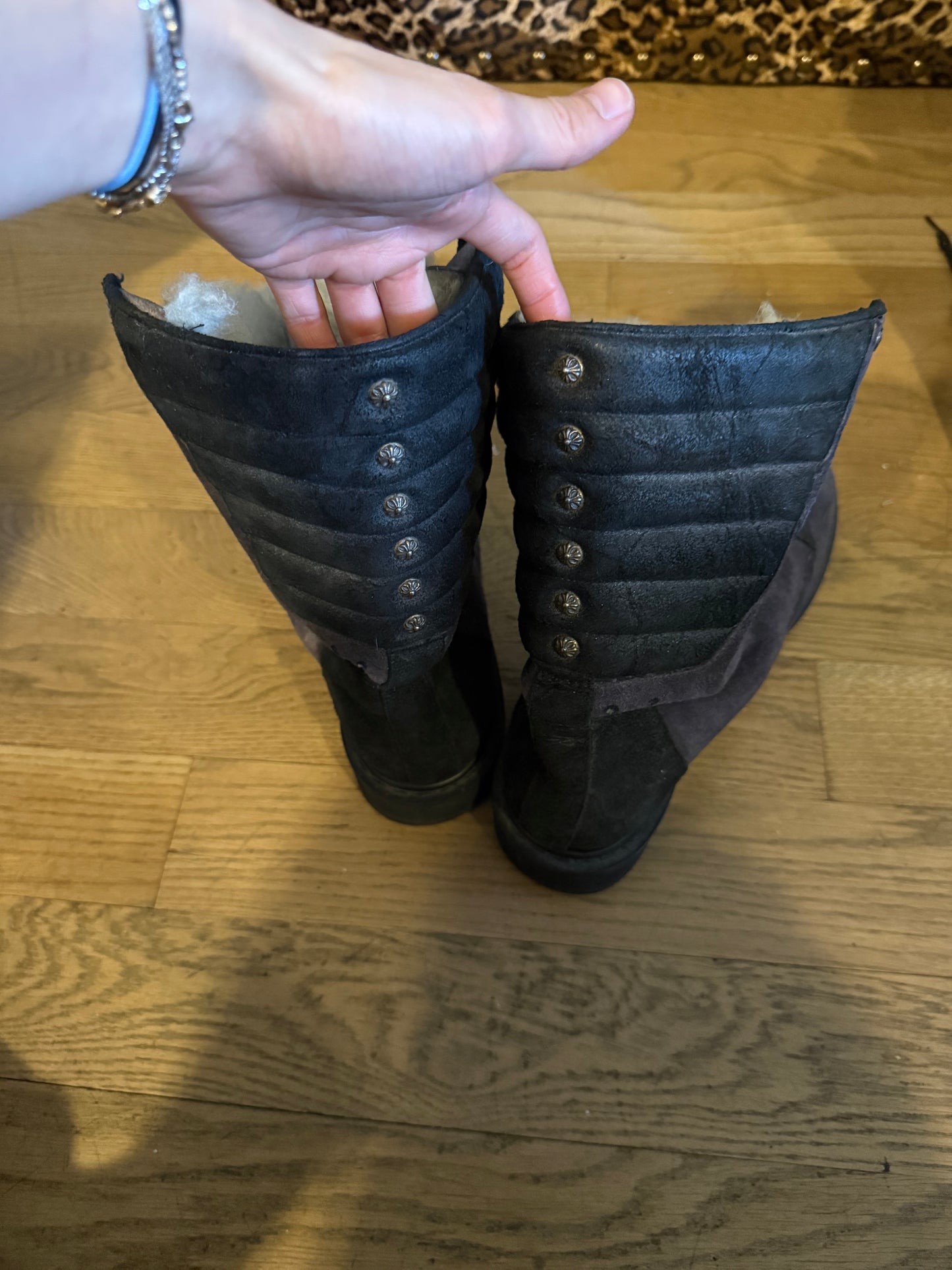 Chrome hearts rick Owens AW11 mouton Mohawk boots