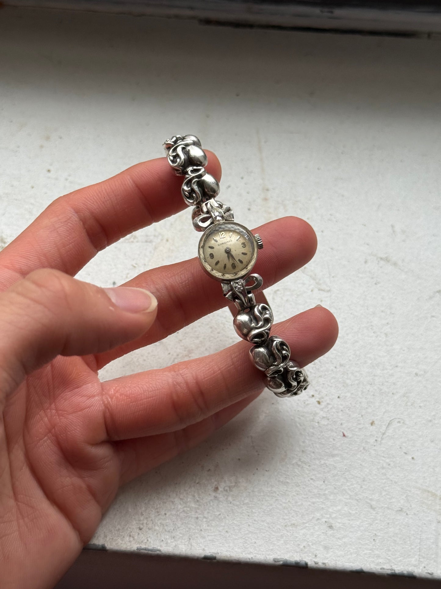Chrome hearts custom heart motif band watch longines bracelet