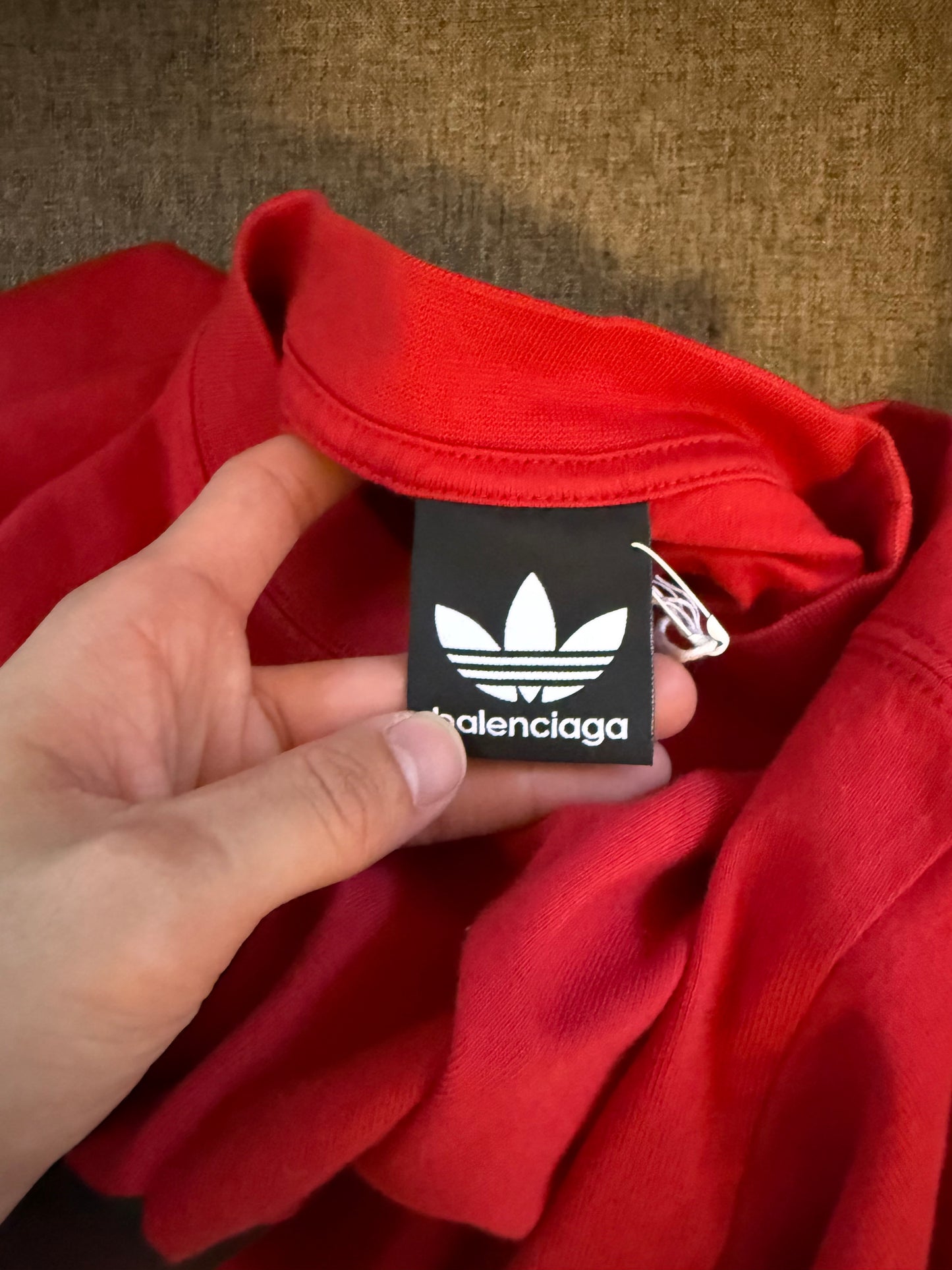 Balenciaga adidas stripe t shirt