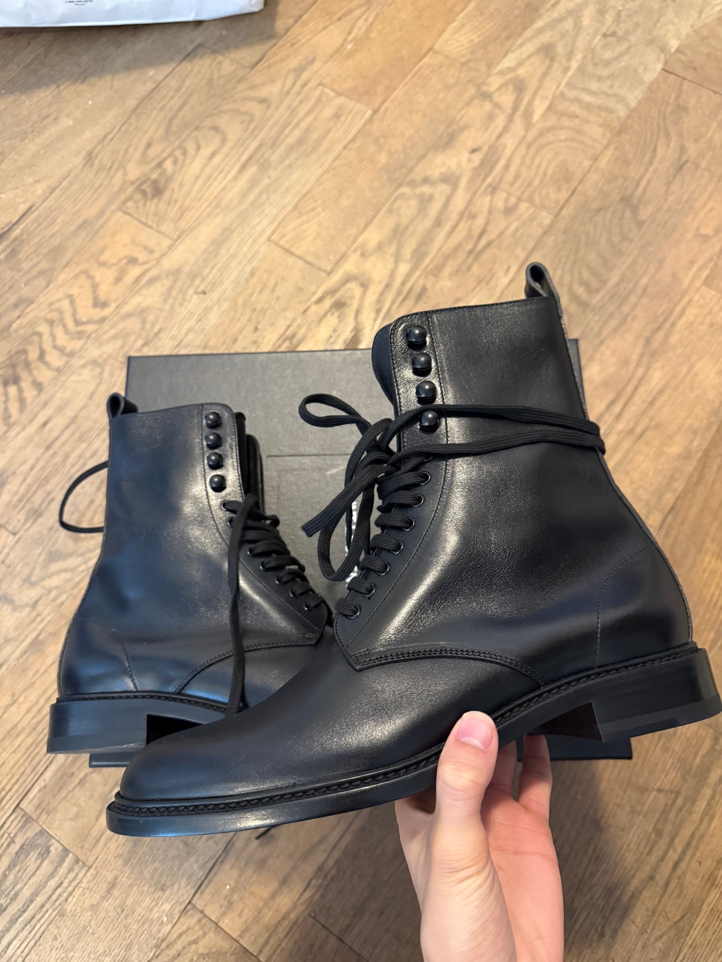 Saint Laurent Paris stalker army boot