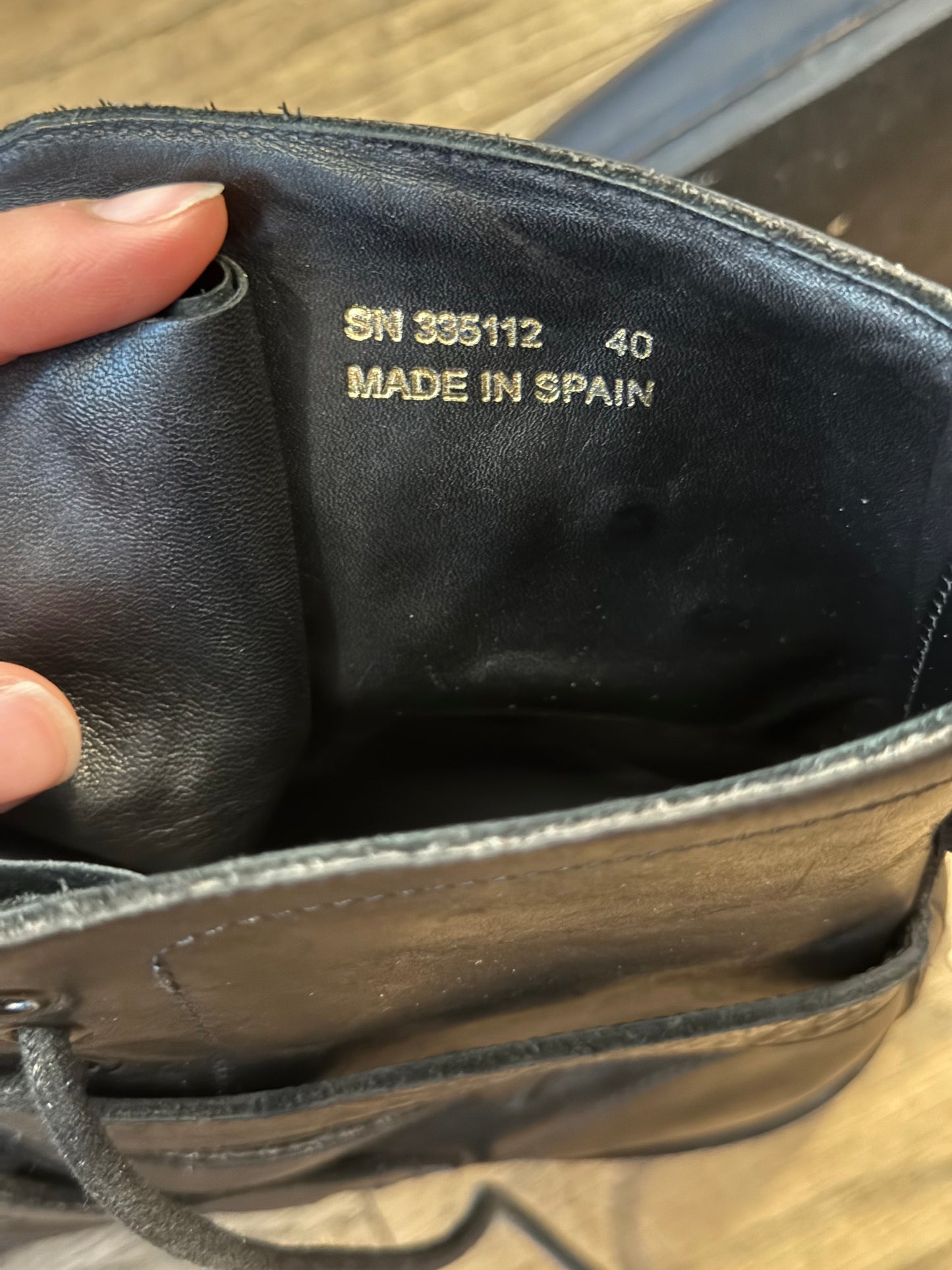 Saint Laurent buckle ranger boots