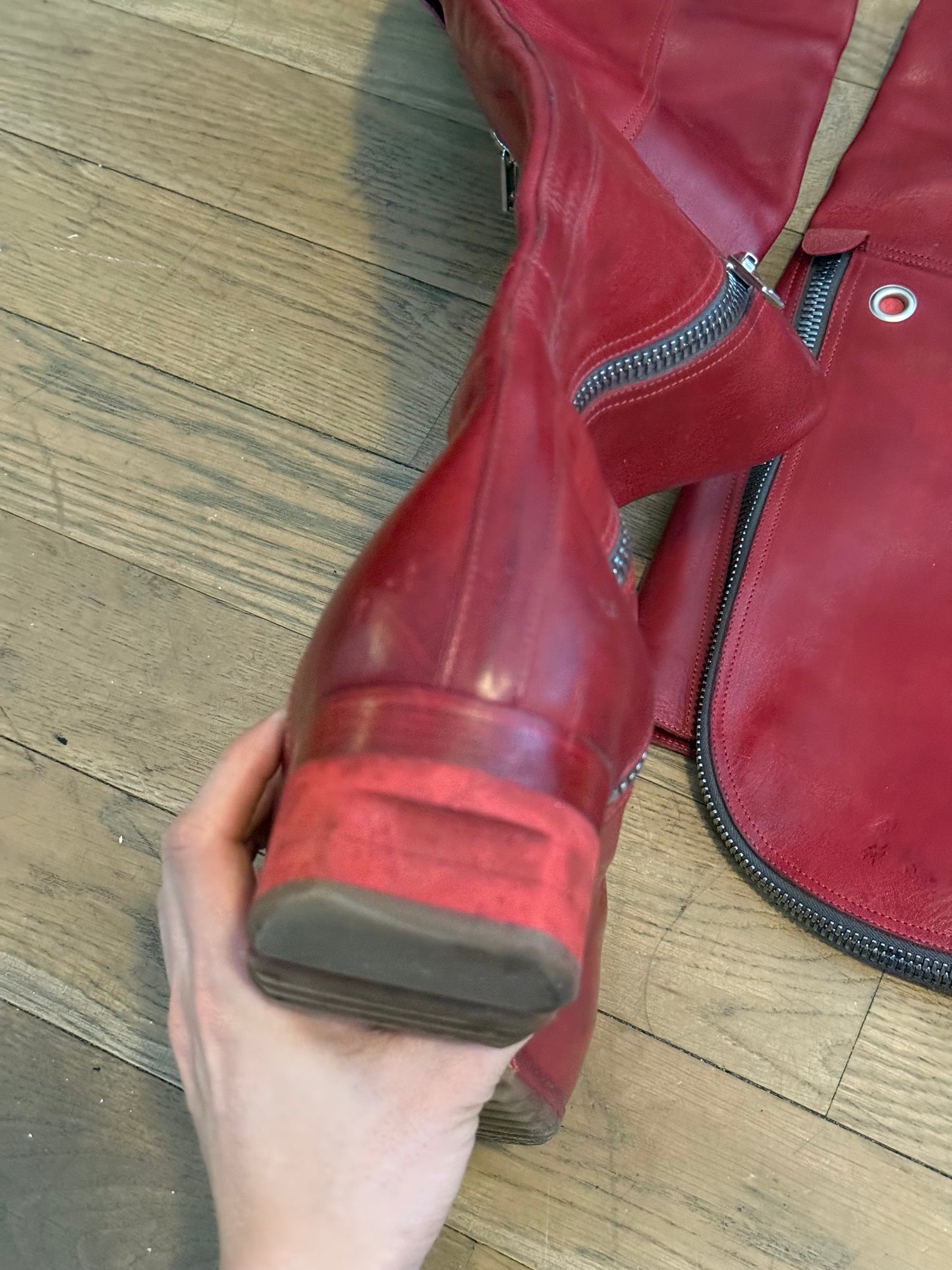 Rick Owens AW22 gethsmane ballast thigh high boots