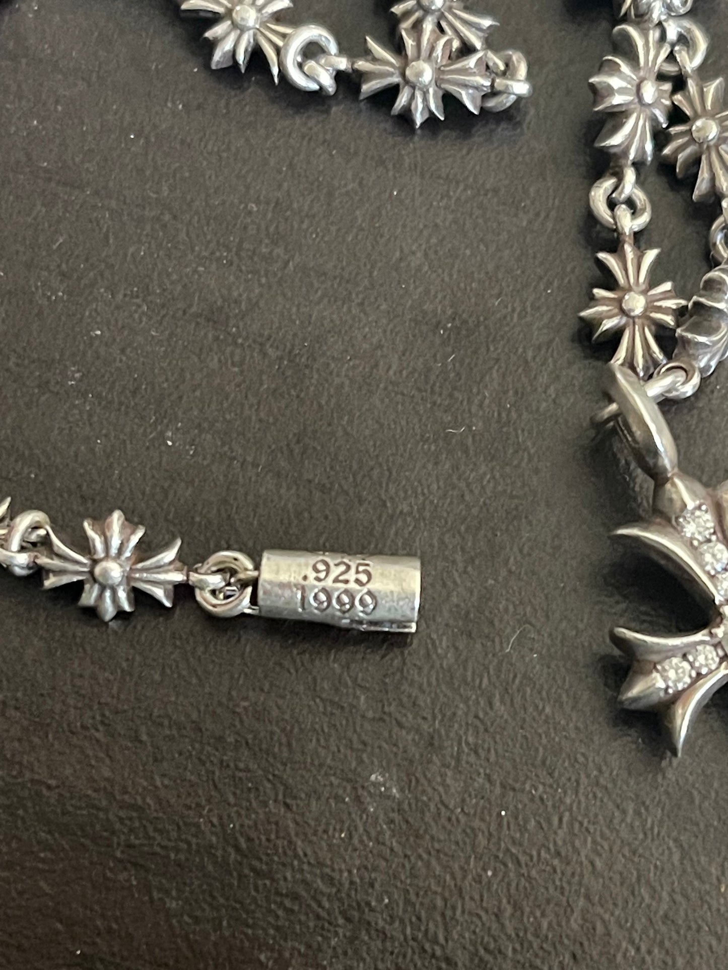 Chrome hearts Tiny E with Tiny Diamond Cross