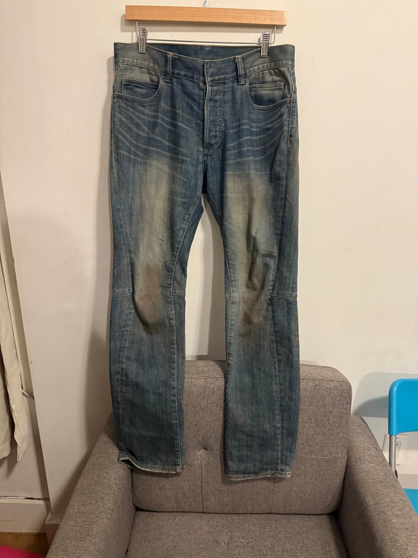 Balmain SS12 mud denim pants