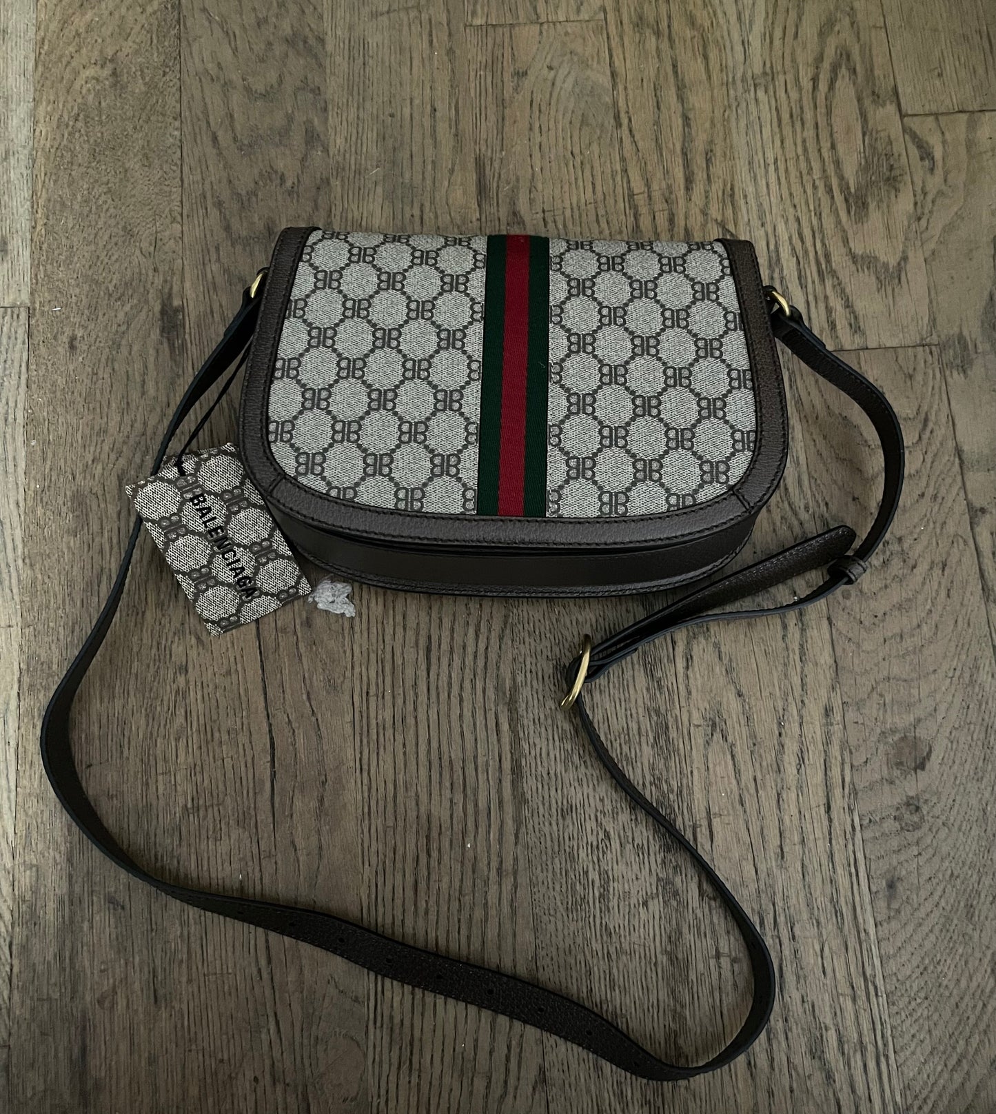 Gucci balenciaga hacker shoulder canvas bag