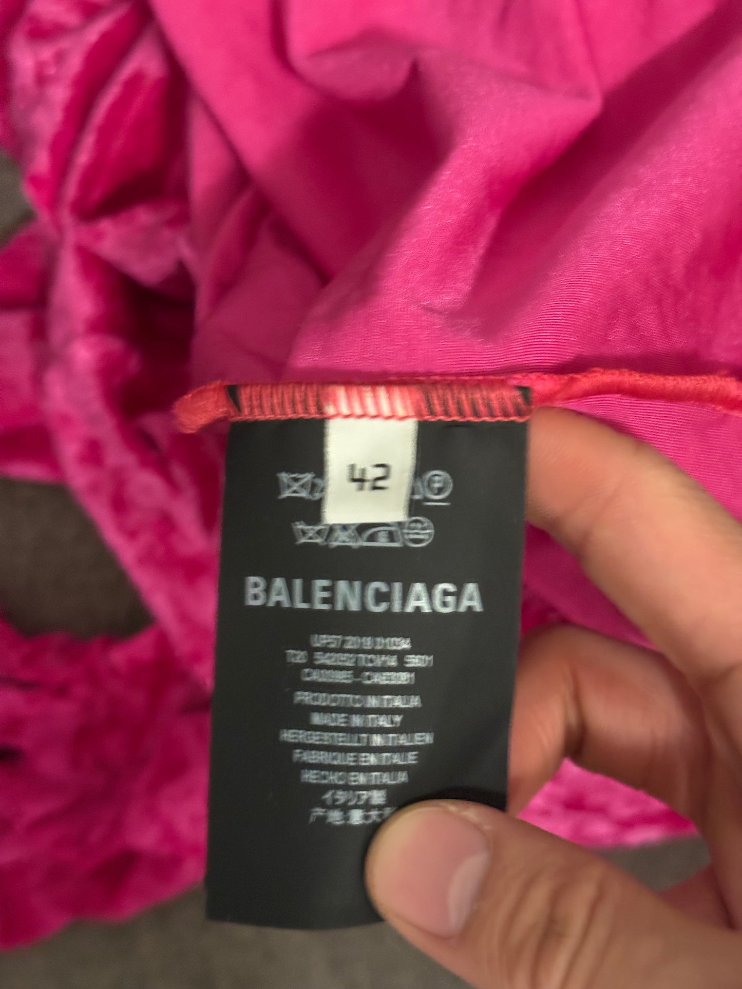 Balenciaga AW18 pink fuschia turtleneck top
