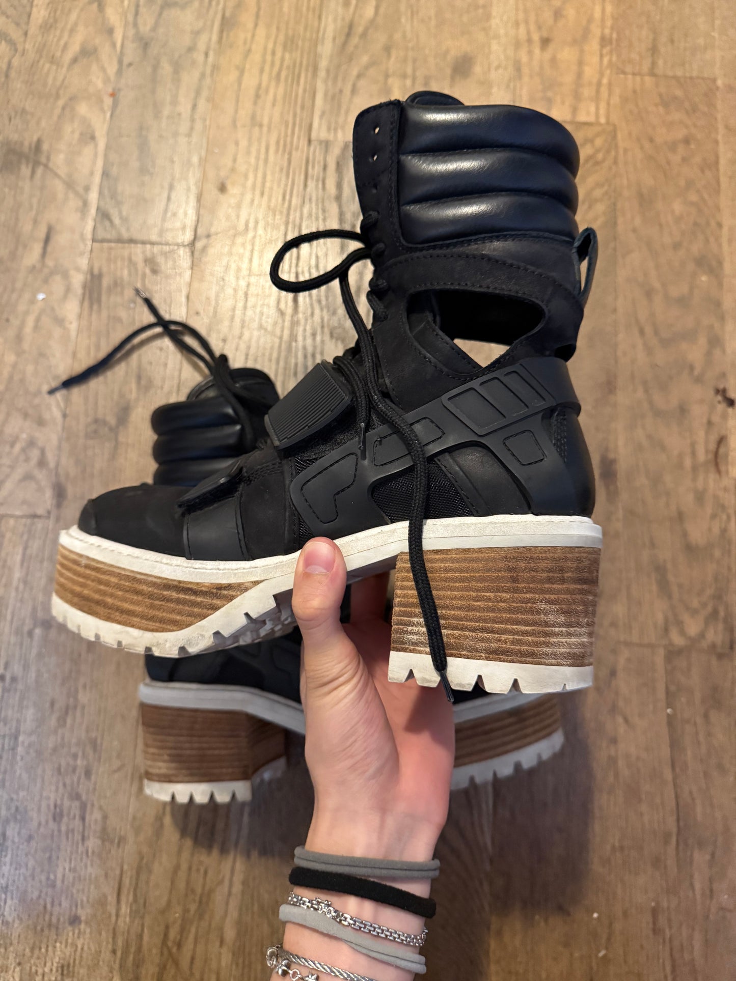 Hood by air avalanche heel boots