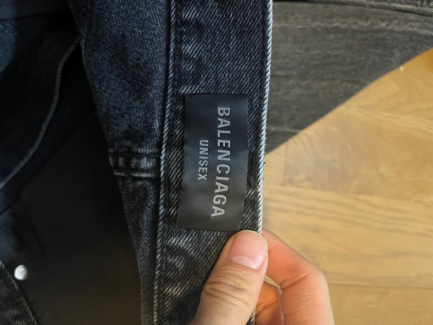 Balenciaga lost tape flared washed denim jeans