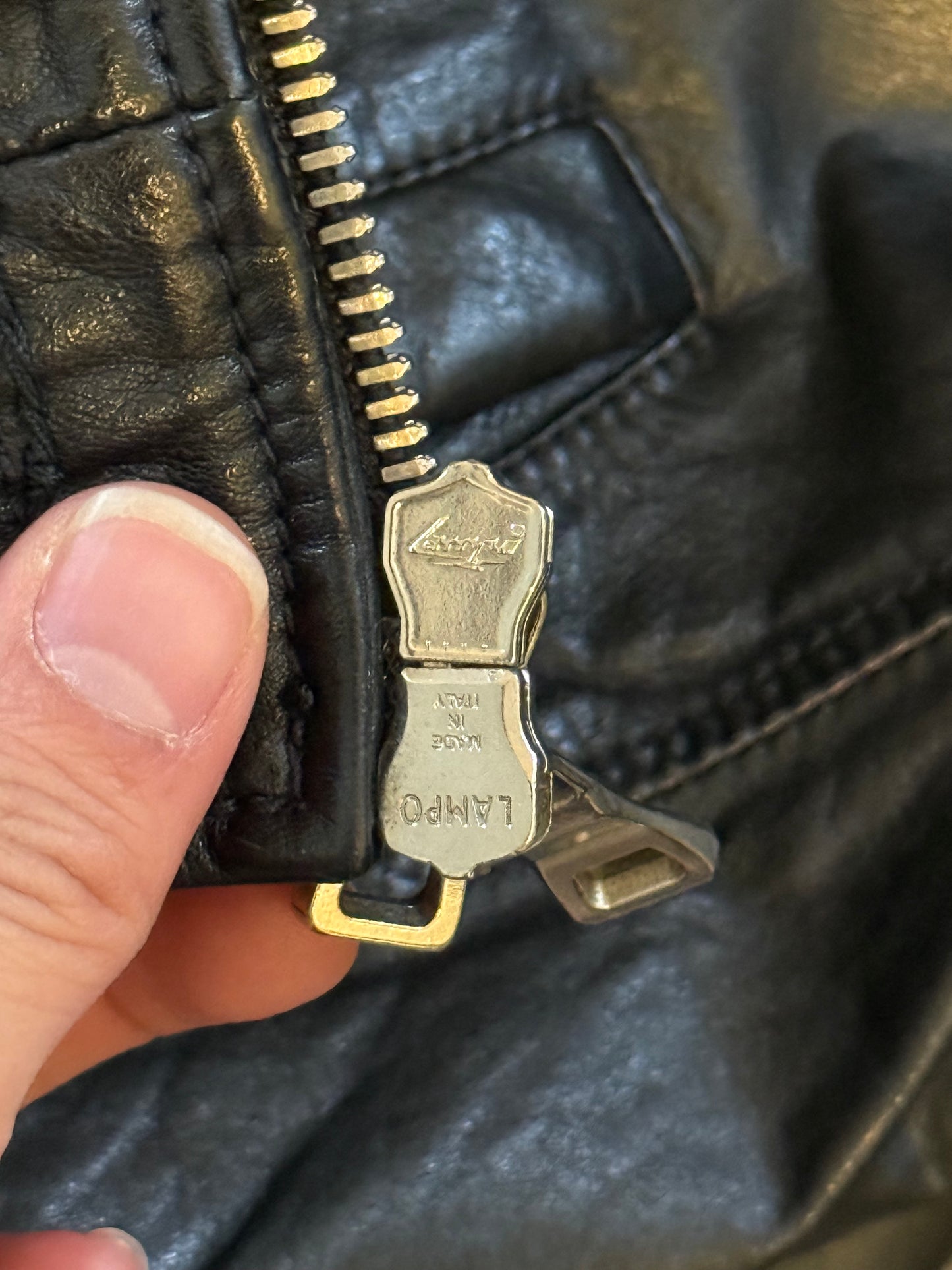 Balmain SS11 safety pin leather jacket sz 52