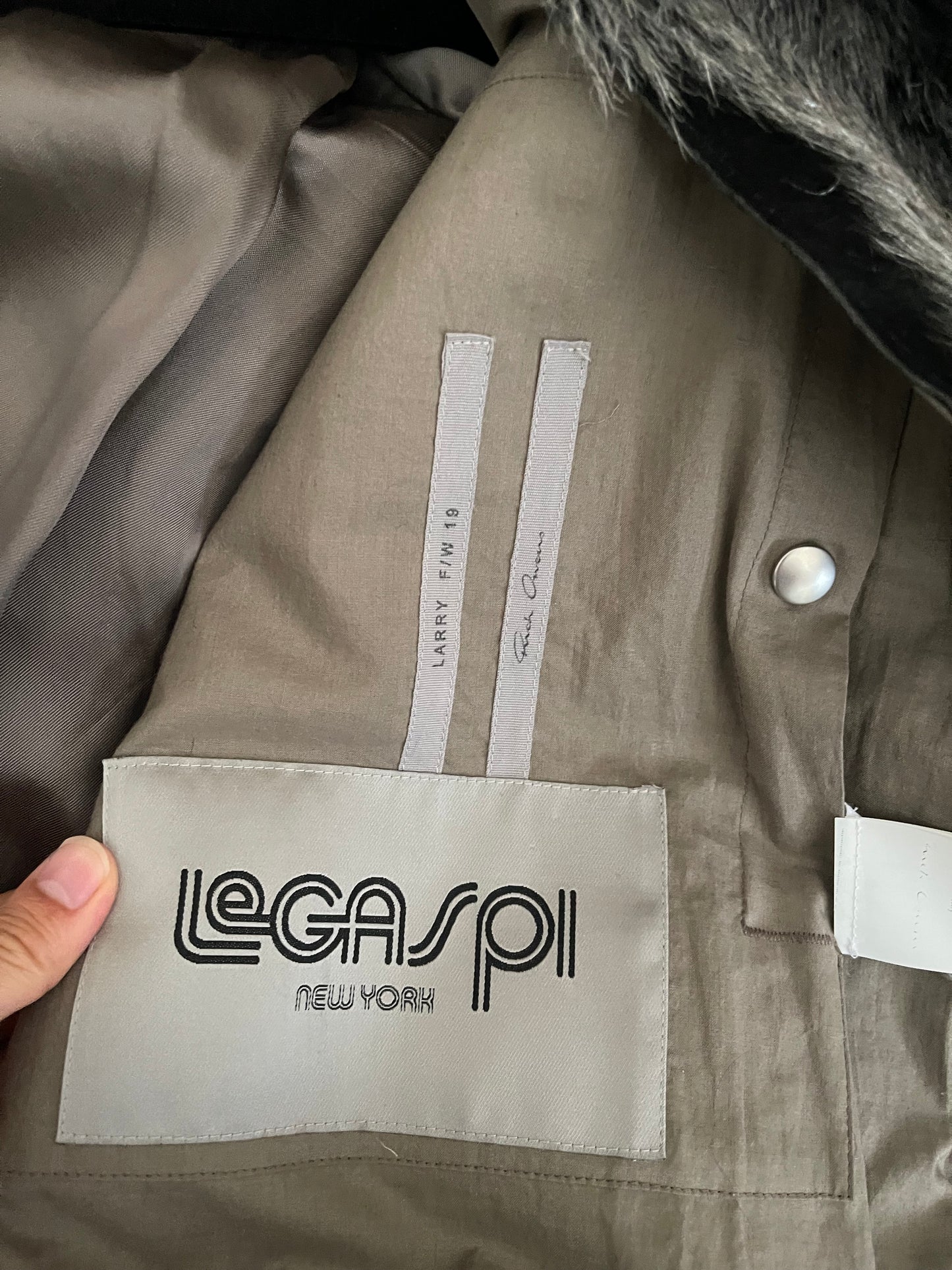 Rick Owens sample aw19 Larry zionic shearling jacket