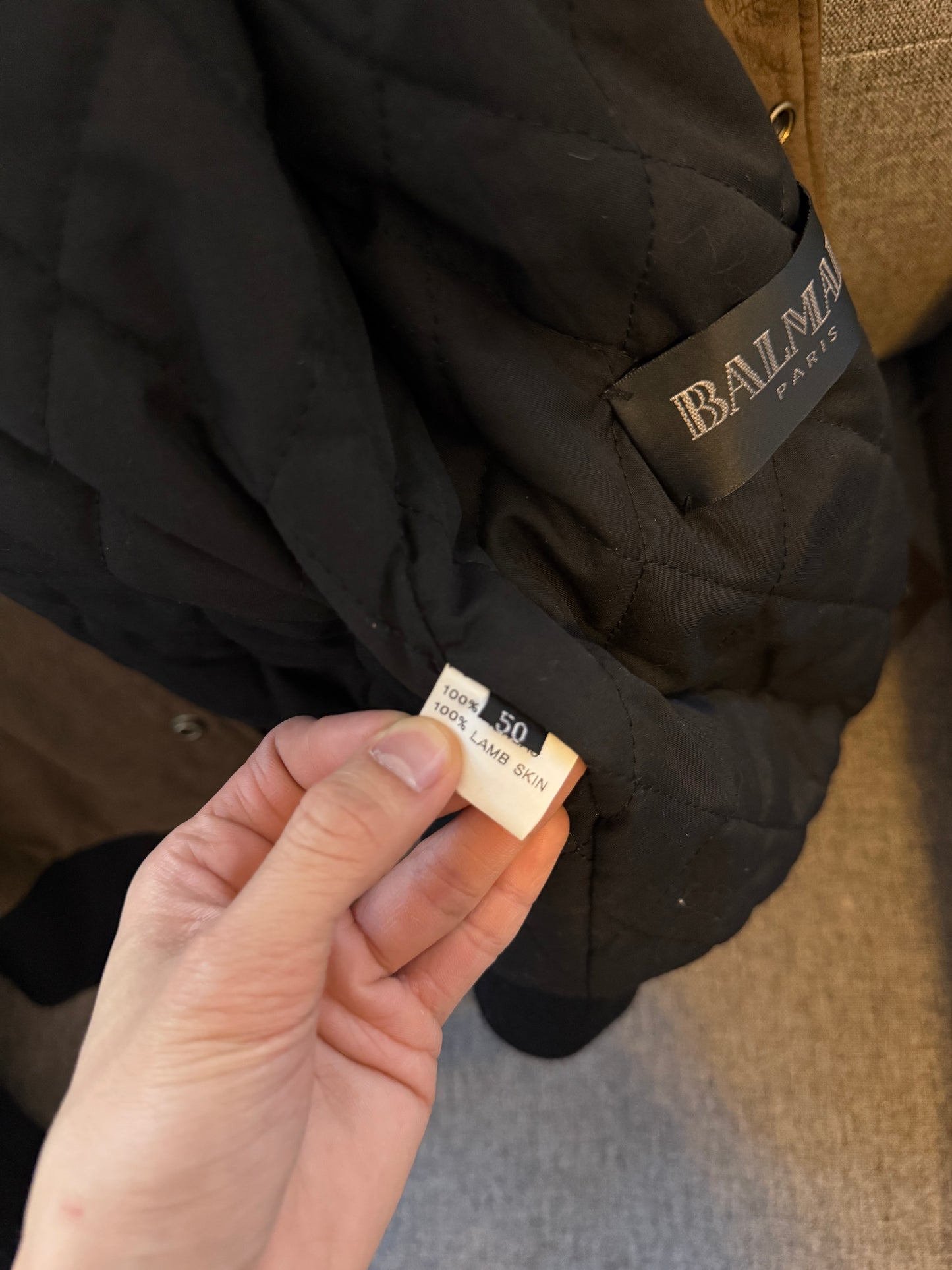 Balmain decarnin SS10 leather varsity jacket