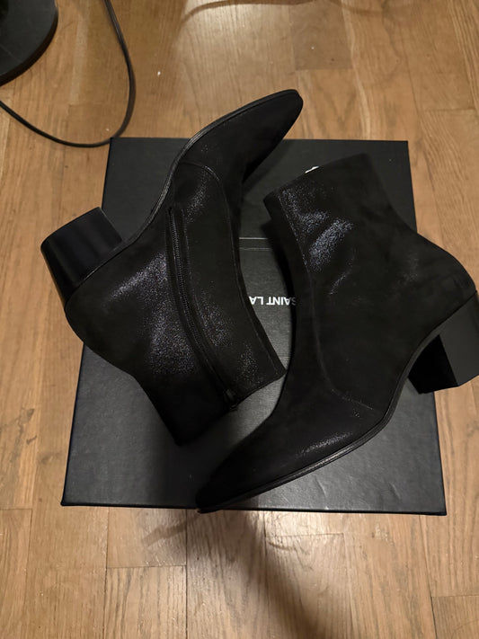 Saint laurent Vassili 60 Zip boot glitter hydra black