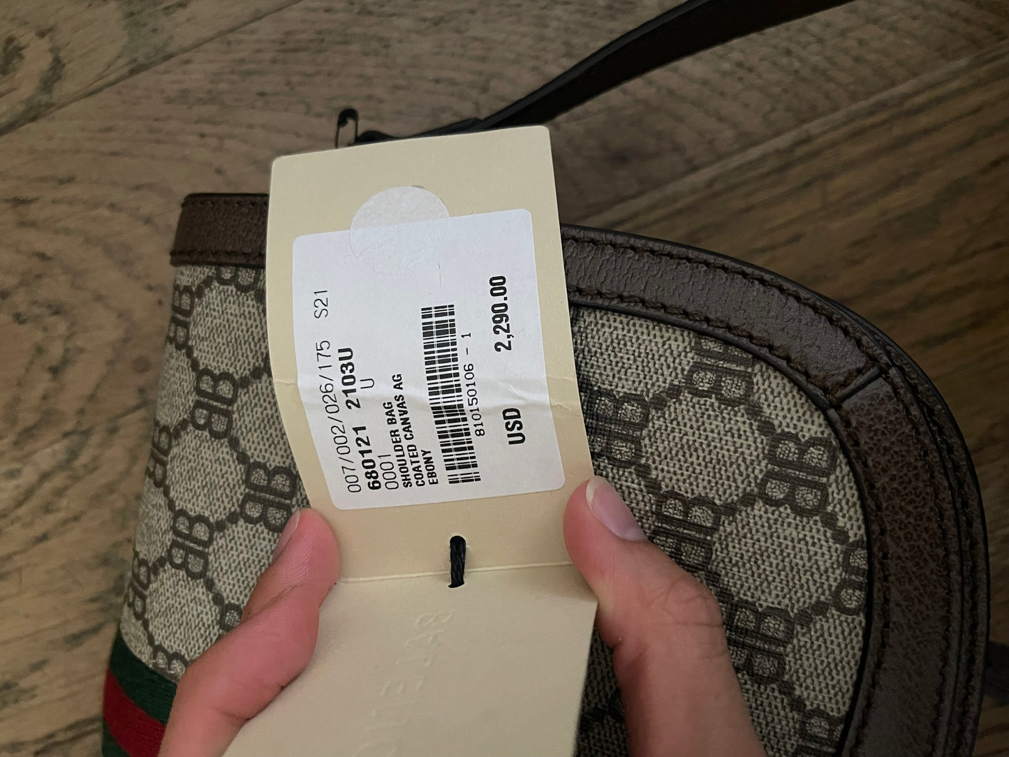 Gucci balenciaga hacker shoulder canvas bag