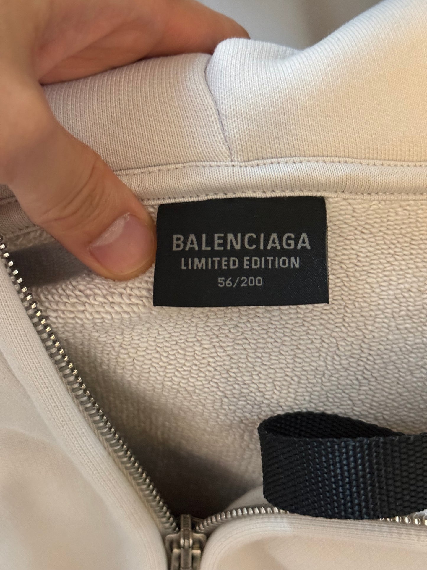 Balenciaga compacted shrunken BFRND merch hoodie sz L