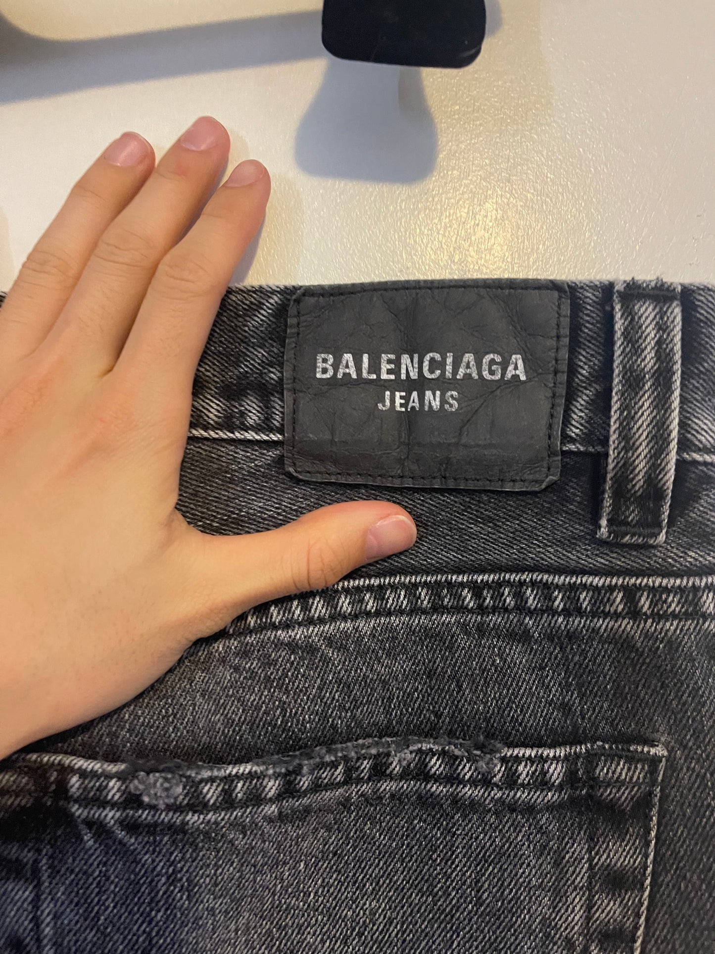 Balenciaga lost tape flared washed denim jeans