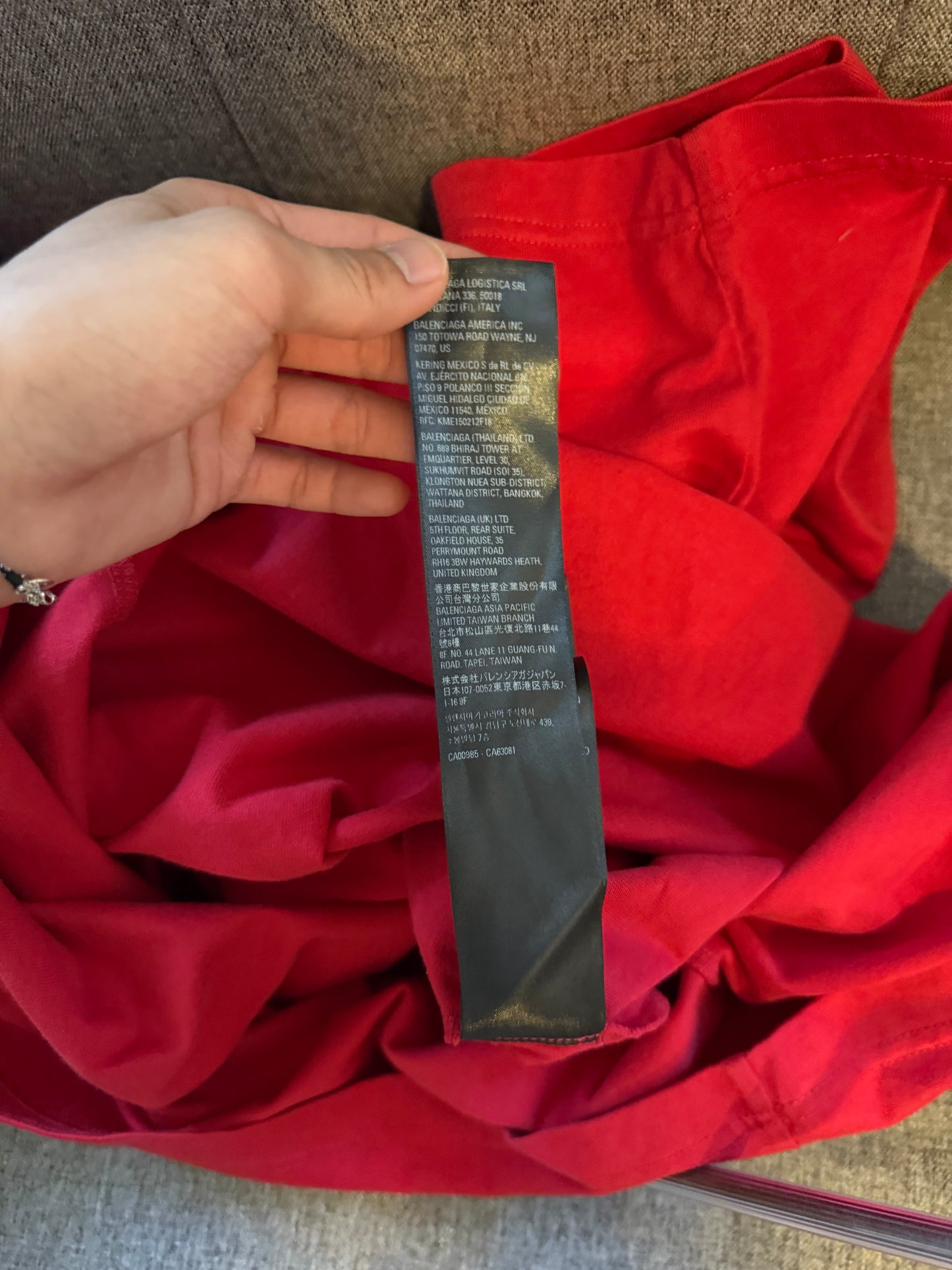 Balenciaga adidas stripe t shirt