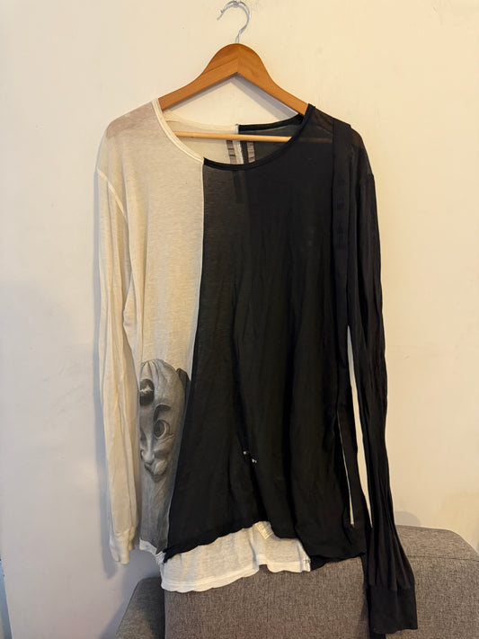 Rick Owens hot dog graphic long sleeve